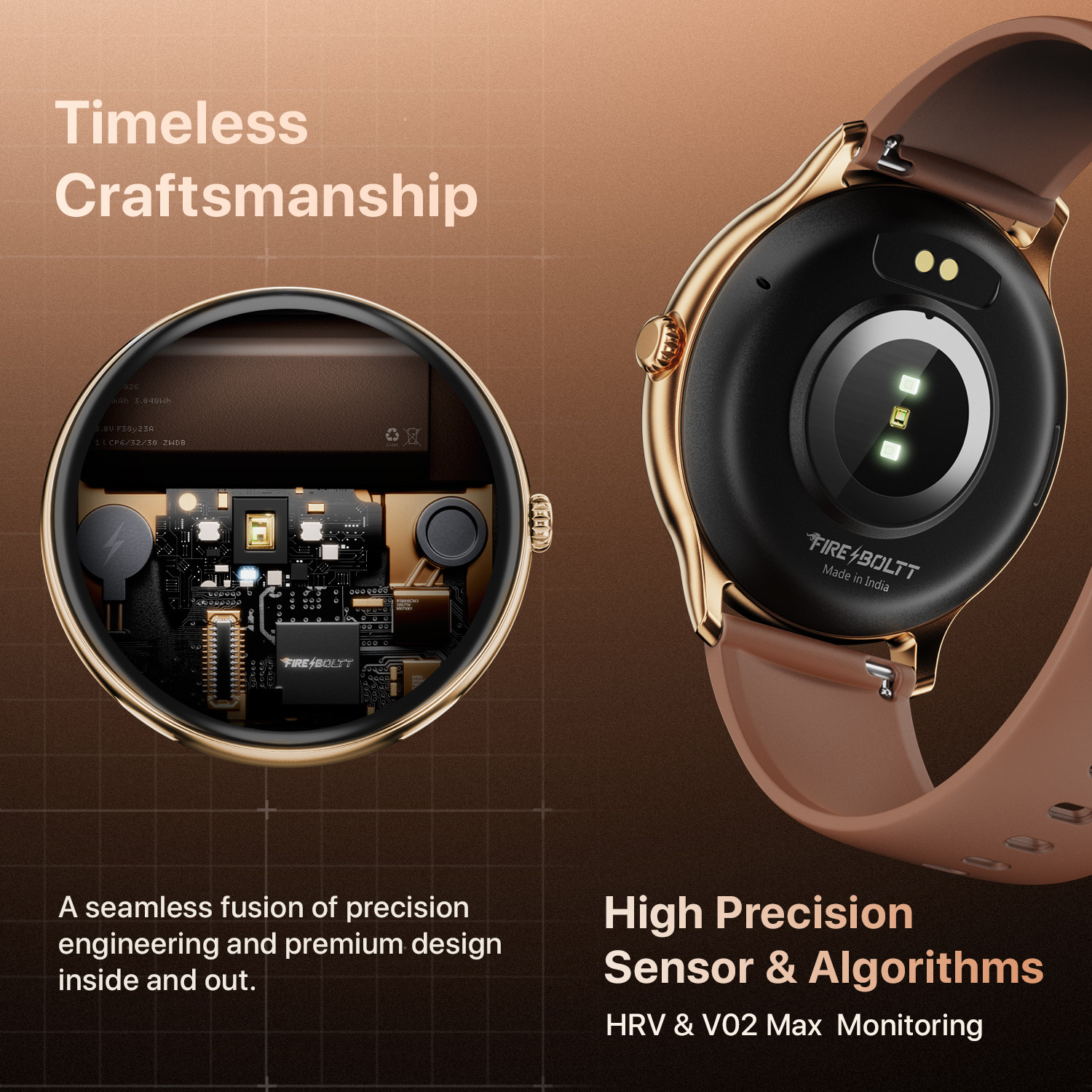 Image of Fire-Boltt Ninja Talk 35.3mm (1.39) Round Bluetooth Calling Metal Body,120 Sports Modes Smartwatch