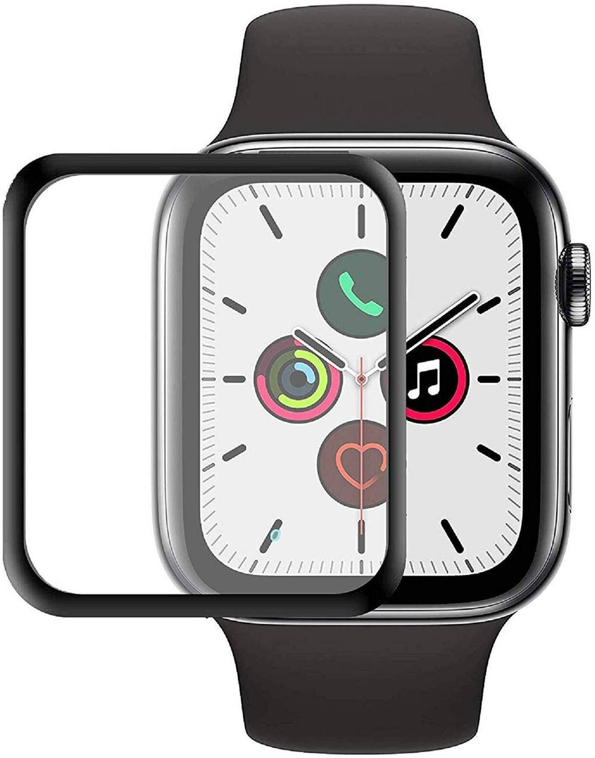 Augen iWatch 38mm Full Glue Tempered Glass Screen Protector, 6D HD Anti-Scratch Smartwatch