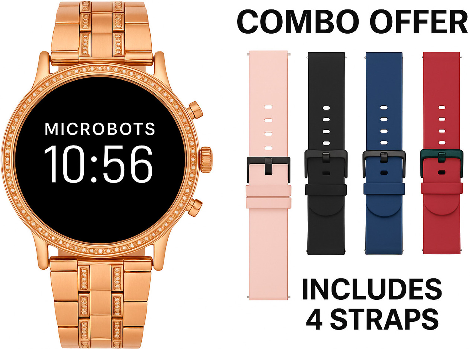 Image of MBS Gen 9 smart watch for girls and women black strap amoled display premium qualit Smartwatch