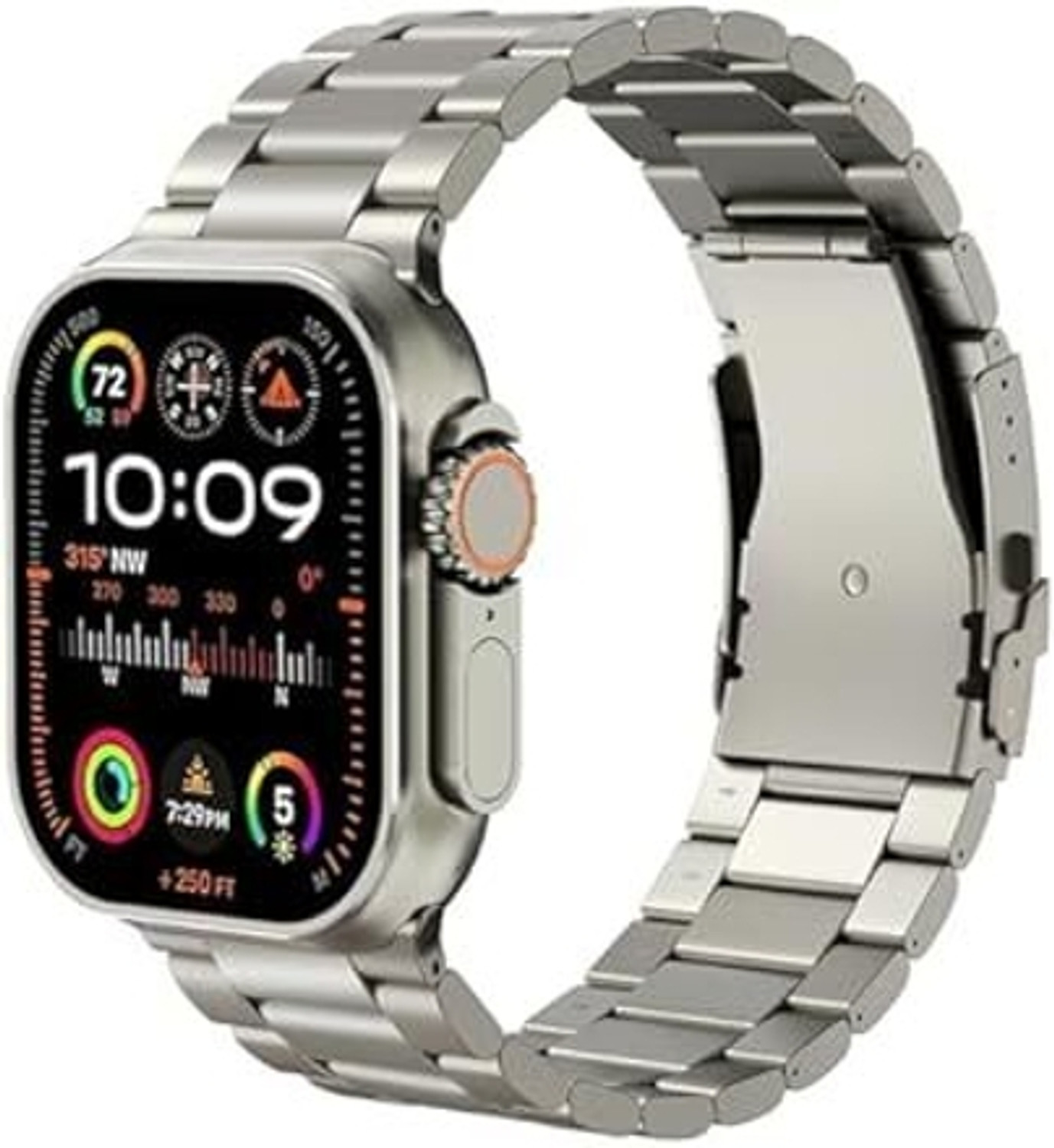 Image of zdea t800 ultra metal black smartwatch bluetooth fitness heart rate tracking T6 Smartwatch (Silver Strap, Free Size)