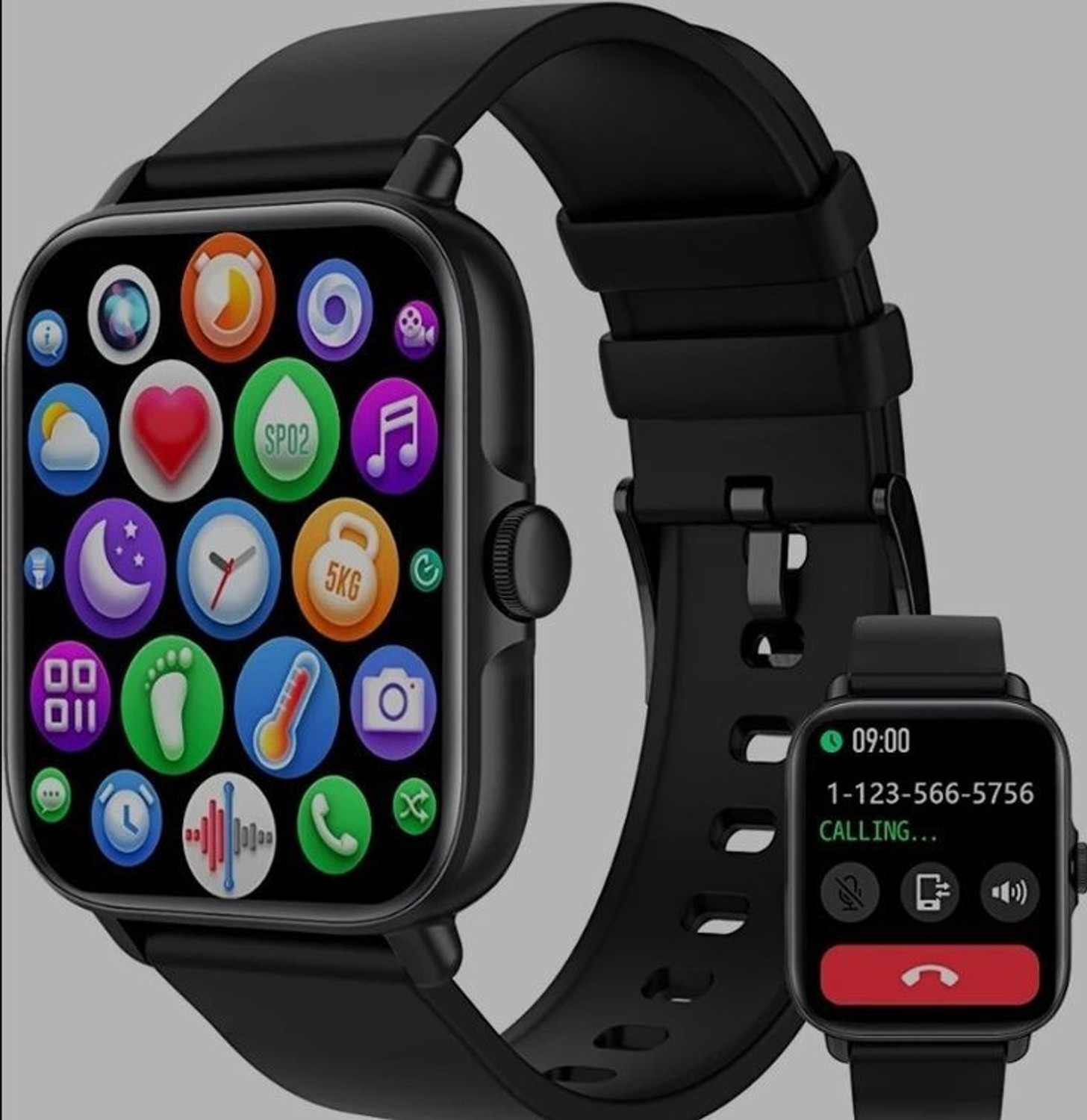 Image of Onikuma T800 BT watch 2in Big Screen Sunlight Proof Display Music Play Insta WA Notifier Smartwatch