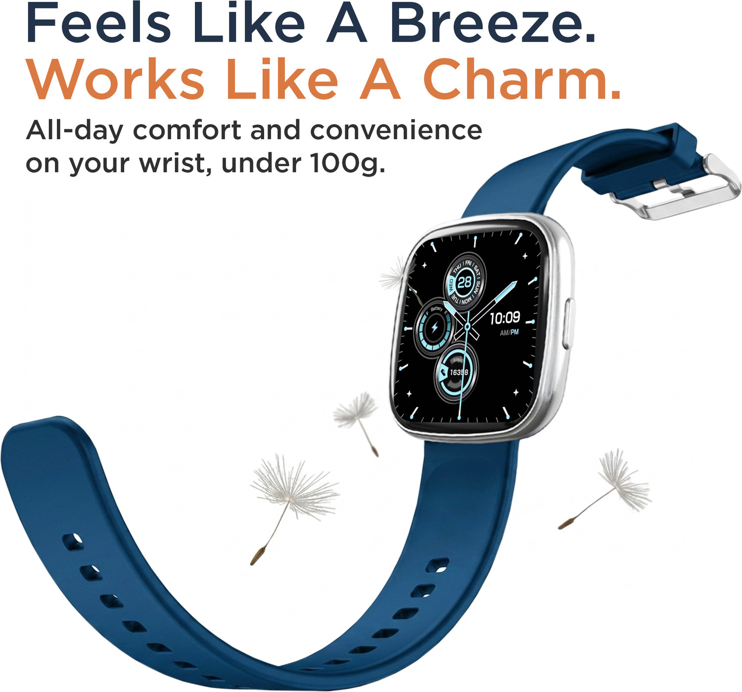 Image of Pebble Cosmos Air Ultra Slim Dial, Premium Design, HD Display, BT Calling, Health Suite Smartwatch