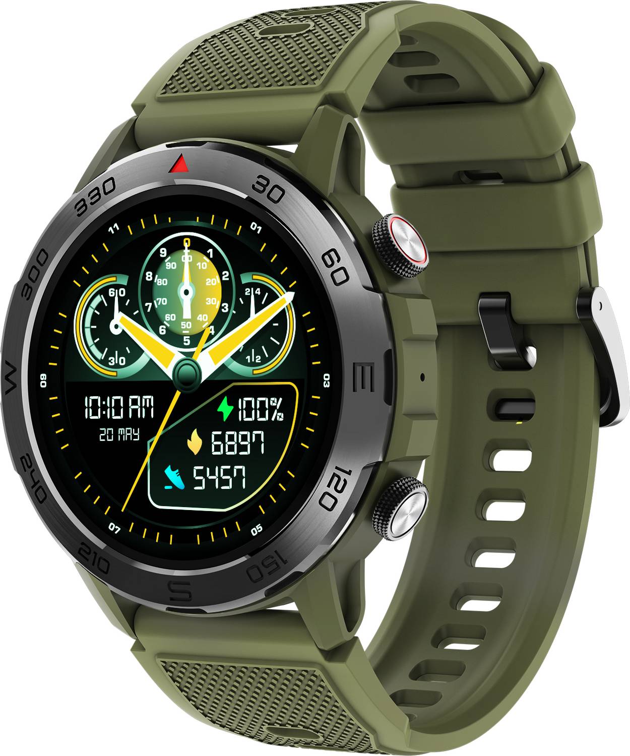 beatXP 1.43'' Rugged Super AMOLED Display BT Calling, 100+ Sports Modes & IP67 Smartwatch