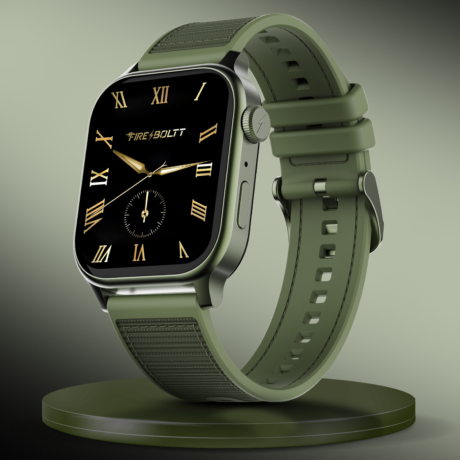 Image of Fire-Boltt Rise Force 1.85 BT Calling, Nylon Fluoroelastomer Hybrid Strap Rotating Crown Smartwatch