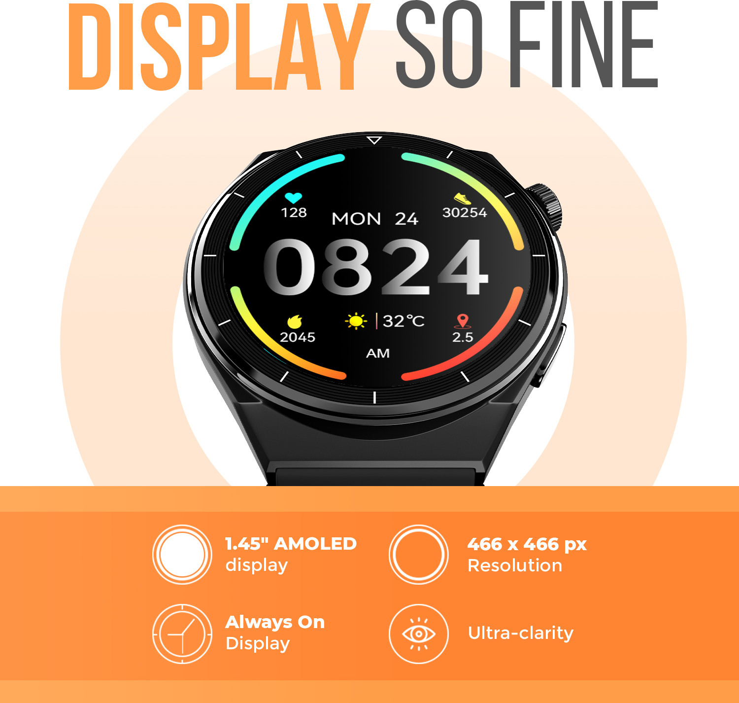 Image of alt Pro, 1.45 inch AMOLED, Single Chip Bluetooth Calling, 100+ Watchfaces, Metal Smartwatch