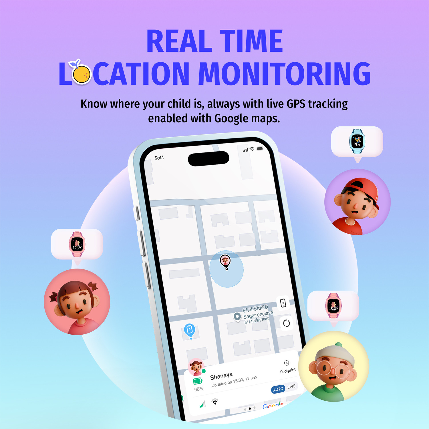 Image of Noise Explorer 2 for Kids 2-way Video & Voice Calling, Geofencing, Emergency Alerts Smartwatch