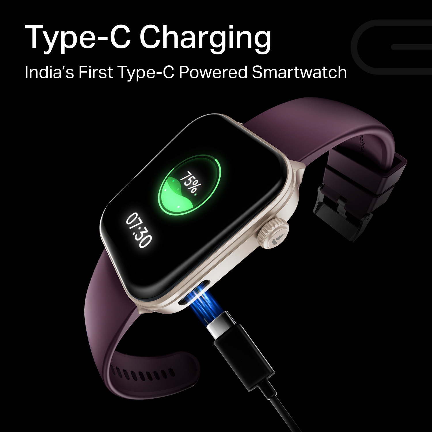 Image of boAt Storm Call 4 Smartwatch, Type-C Charge, HD Display,Functional Crown, BT Calling Smartwatch