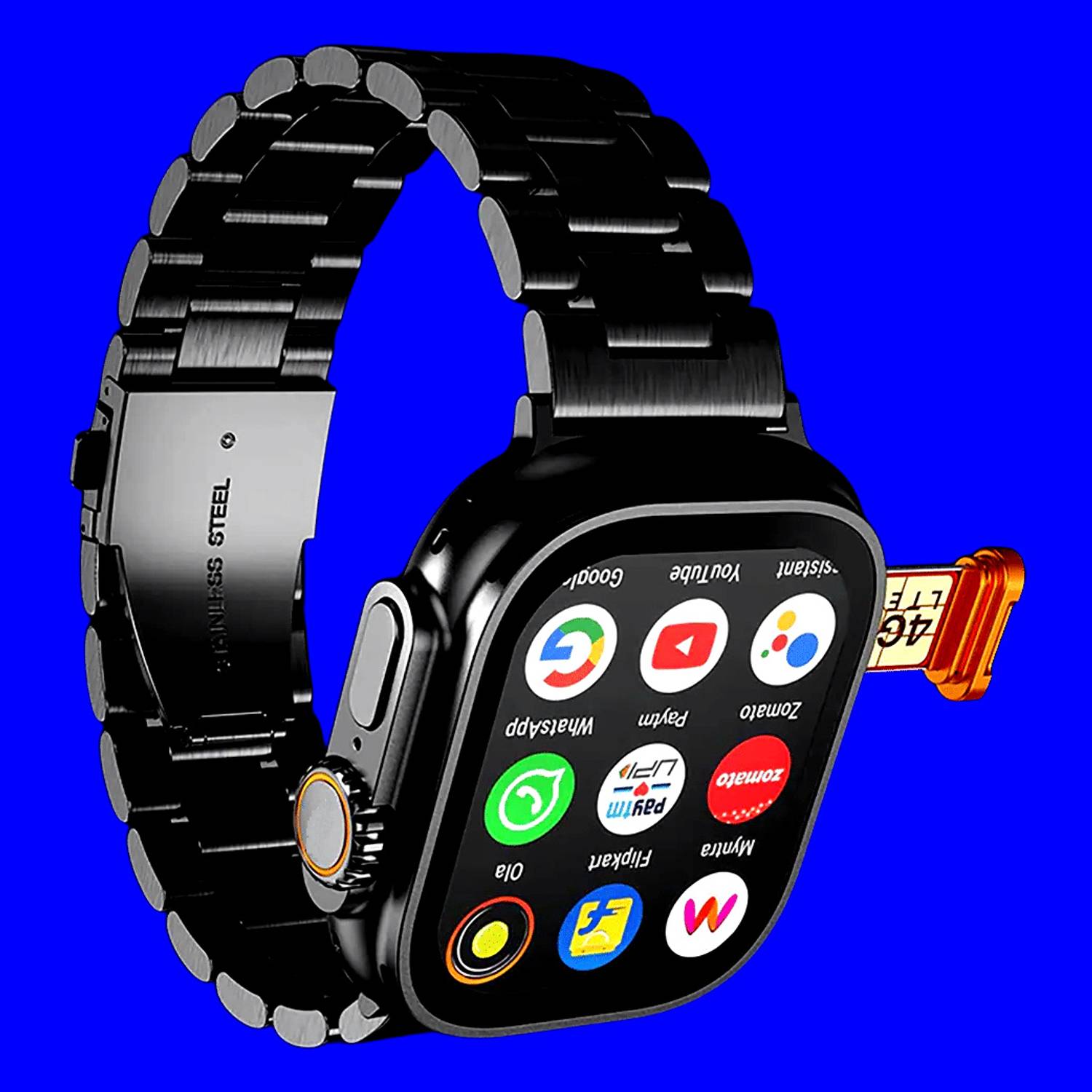 SAIRAM COMPUTER Android Smart Watch - 5G/4G SIM/LTE/Wi-Fi/Play Store Unlimited Apps/GPS/YouTube Smartwatch