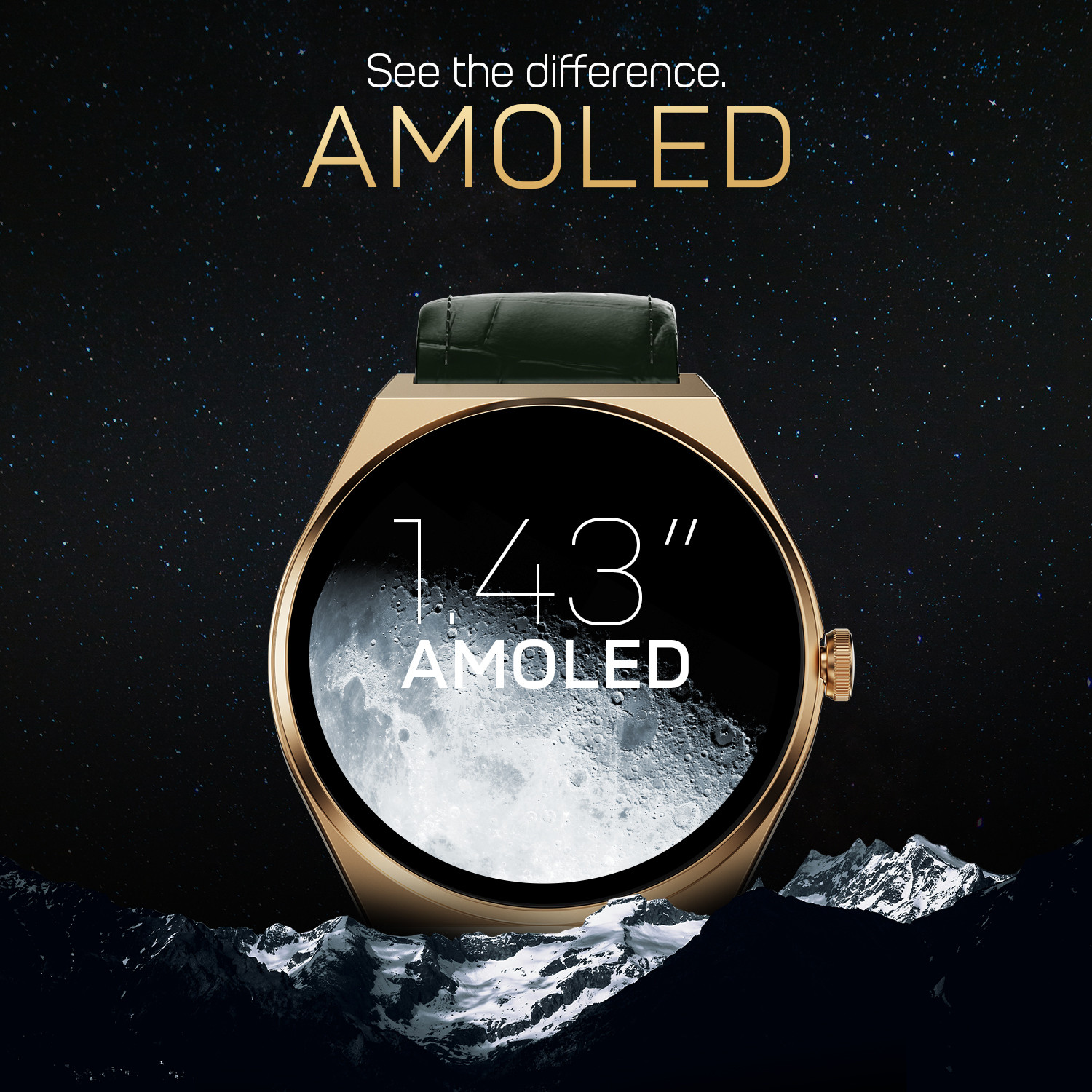 Image of Fire-Boltt Legacy Nova 1.43 inch Ultra Slim AMOLED Wireless Charging Rotating Crown BT Call Smartwatch