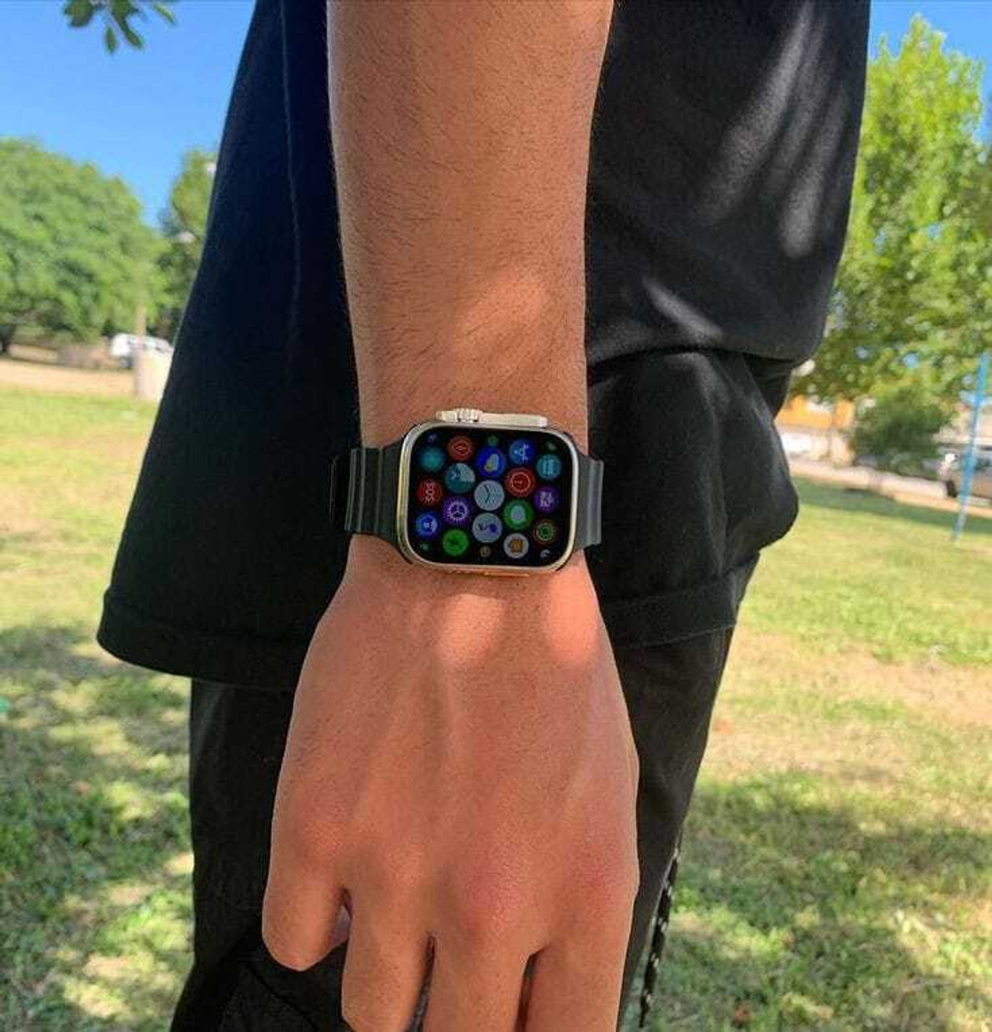 Image of Onikuma T800 BT watch 2in Big Screen Sunlight Proof Display Music Play Insta WA Notifier Smartwatch