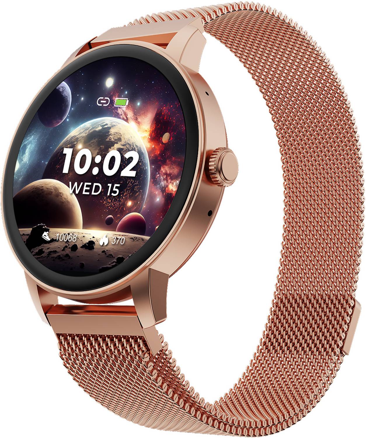 beatXP Vector 1.30'' HD Display, BT Calling, Metal Magnetic Strap,Health Tracking, IP67 Smartwatch