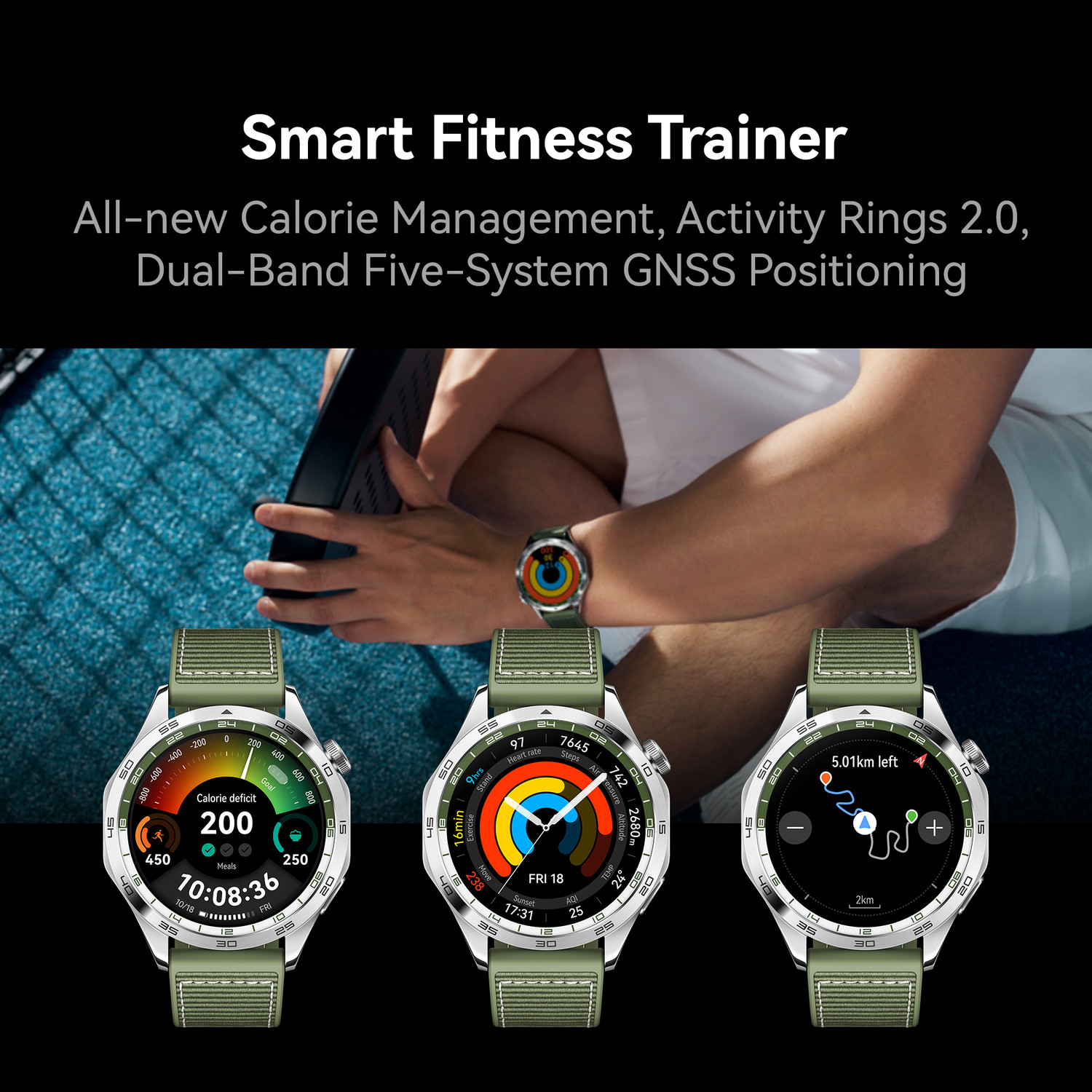 Image of Huawei Watch GT4 46mm 14 Days Battery Life, TruSeen Tech for 24 /7 Health Monitoring Smartwatch
