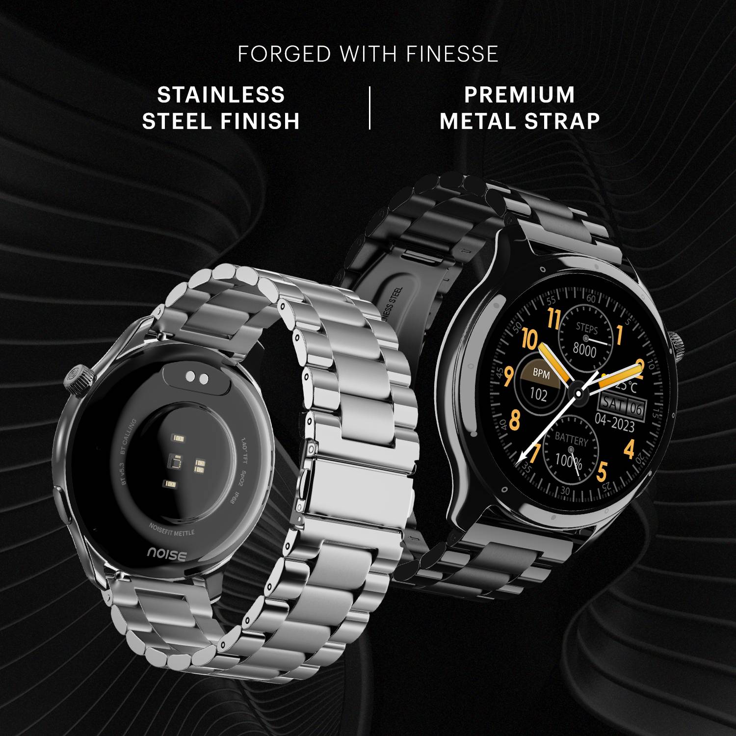 Noise Mettle 1.4'' Stainless Steel Smartwatch - Image 3