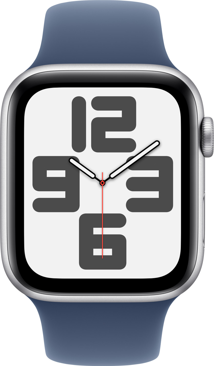 Image of Apple Watch SE GPS + Cellular 44mm Silver Aluminium with Denim Sport Band
