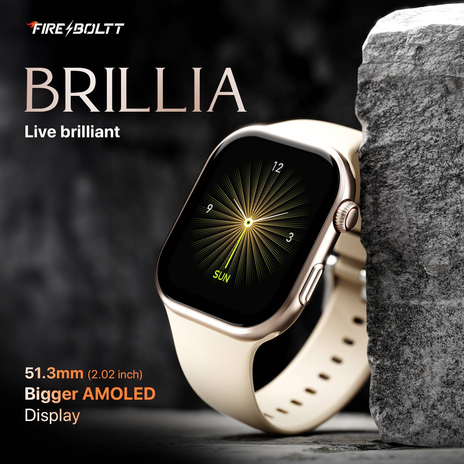 Fire-Boltt Brillia 51.3mm Blue Smartwatch - Image 2