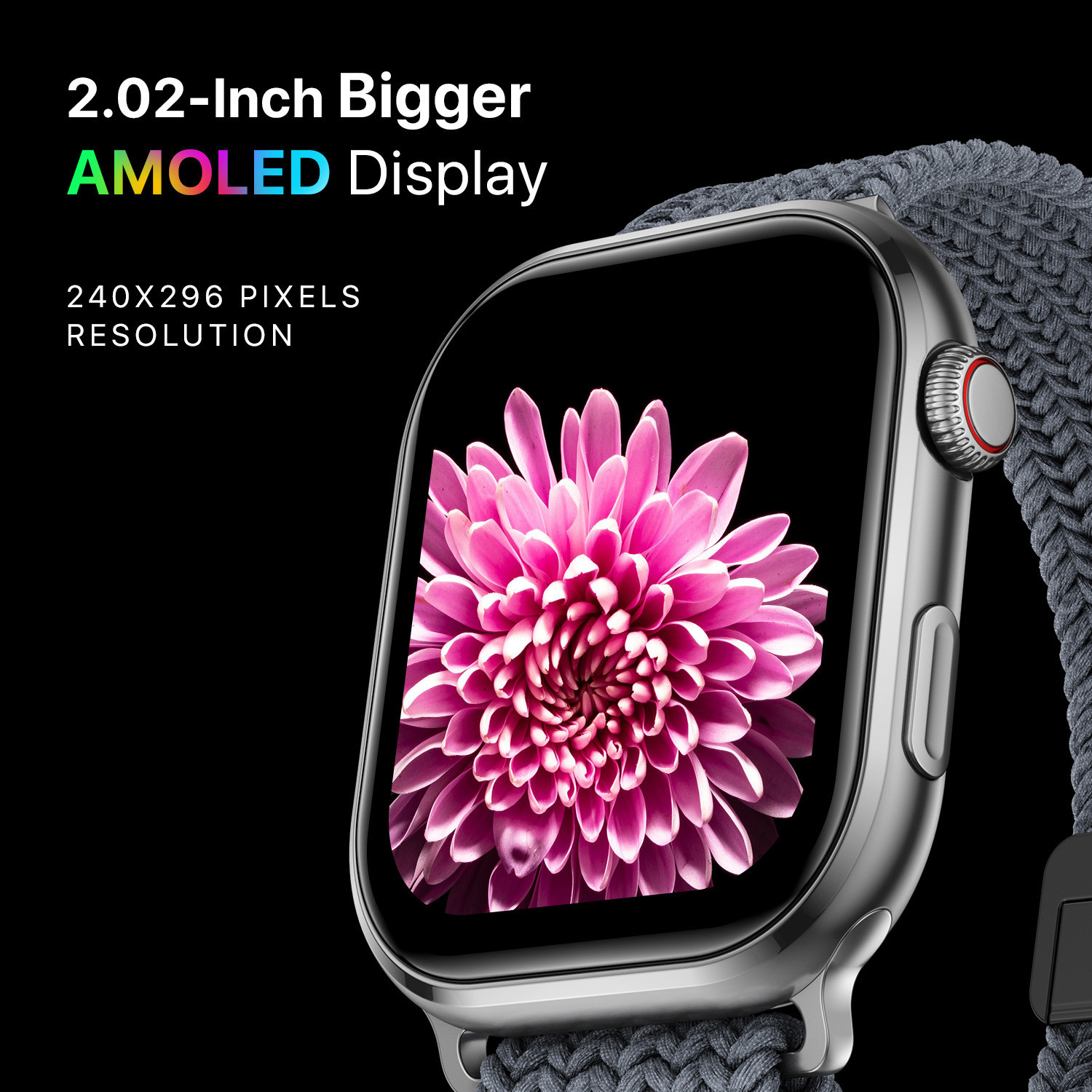 Image of Fire-Boltt Brillia Pro 51.3mm (2.02) Largest AMOLED Display, Bluetooth Calling,Premium Look Smartwatch