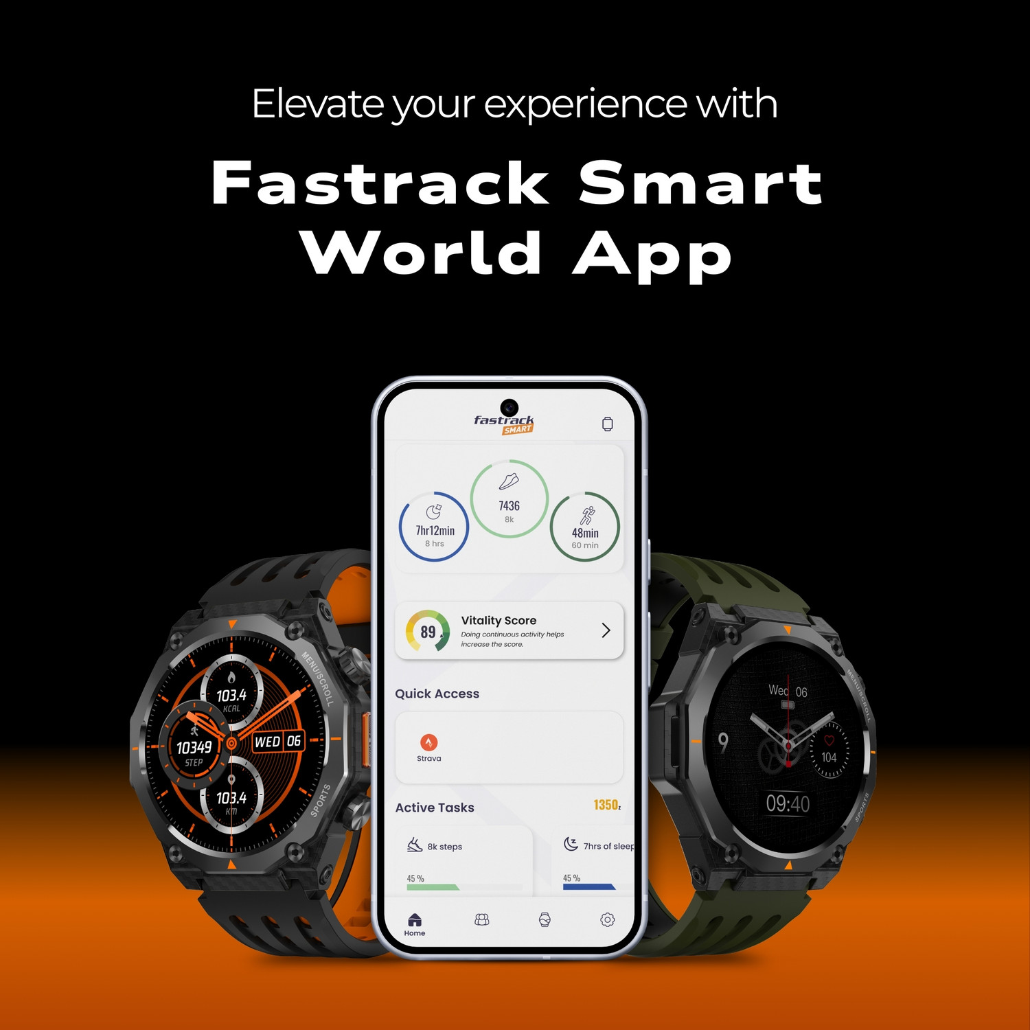Image of Fastrack Extreme Adventure GPS | Rugged Design | ABC Sensors | Extrenal Torch | 1 ATM Smartwatch