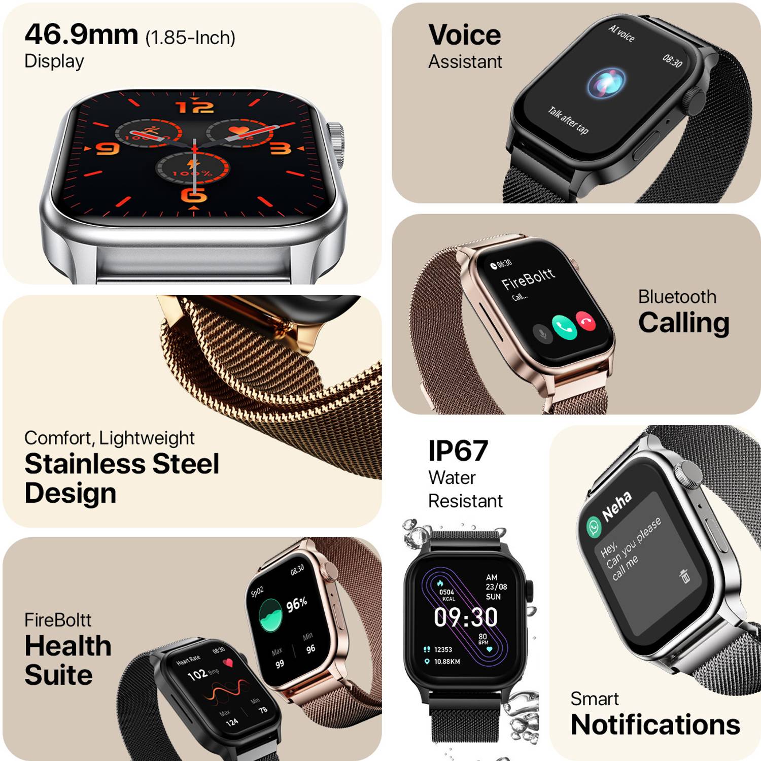 Fire-Boltt Rise Luxe 2026 47mm Smartwatch - Image 3