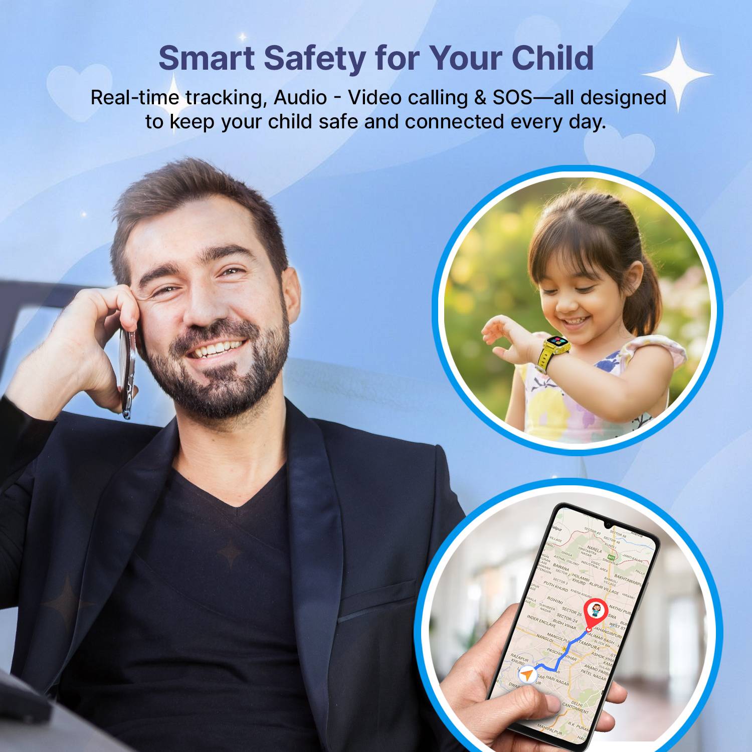 Ai+ NovaWatch Kids 4G Live GPS Video Call SOS Geo-Fencing Smartwatch - Image 3