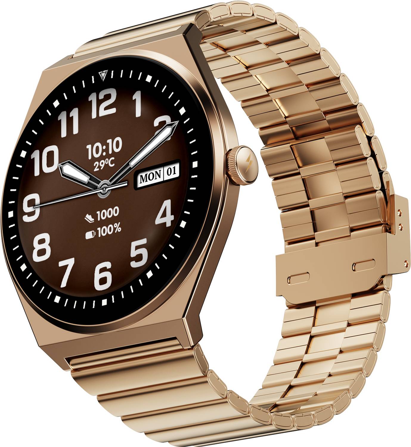Fire-Boltt Legacy Nova 1.43 inch Ultra Slim AMOLED Wireless Charging Rotating Crown BT Call Smartwatch