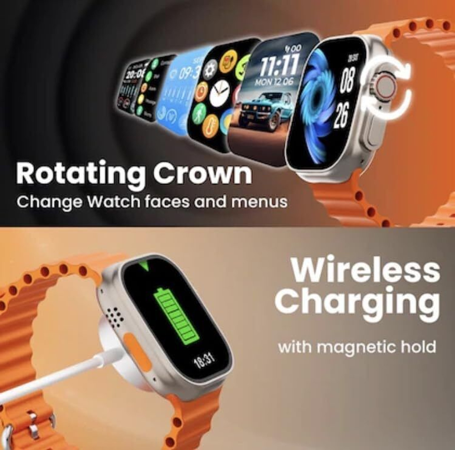 Image of TUNEBUDDY 7in1 Multi-Strap Smartwatch Gift Edition Combo Pack with 7 Designer Straps B297 Smartwatch (Multicolor Strap, Free Size)