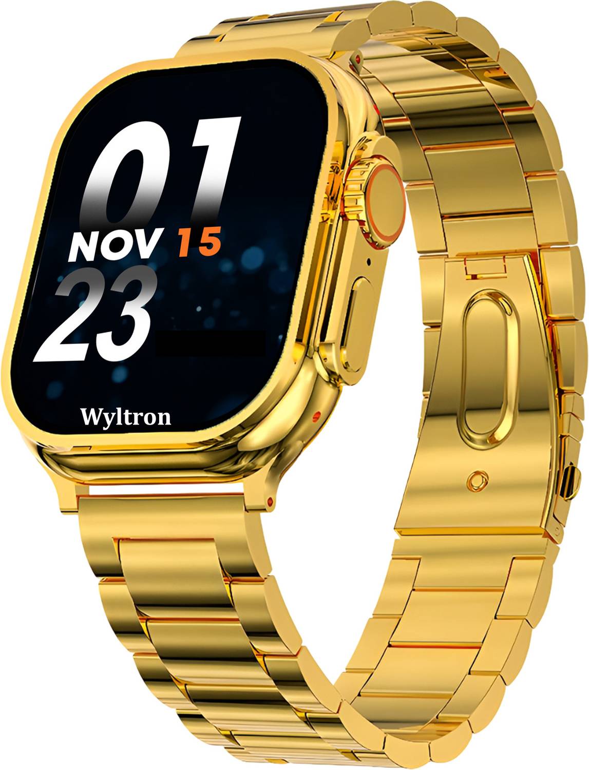Wyltron S9 Ultra Gold smartwatch with two strap Wireless charger