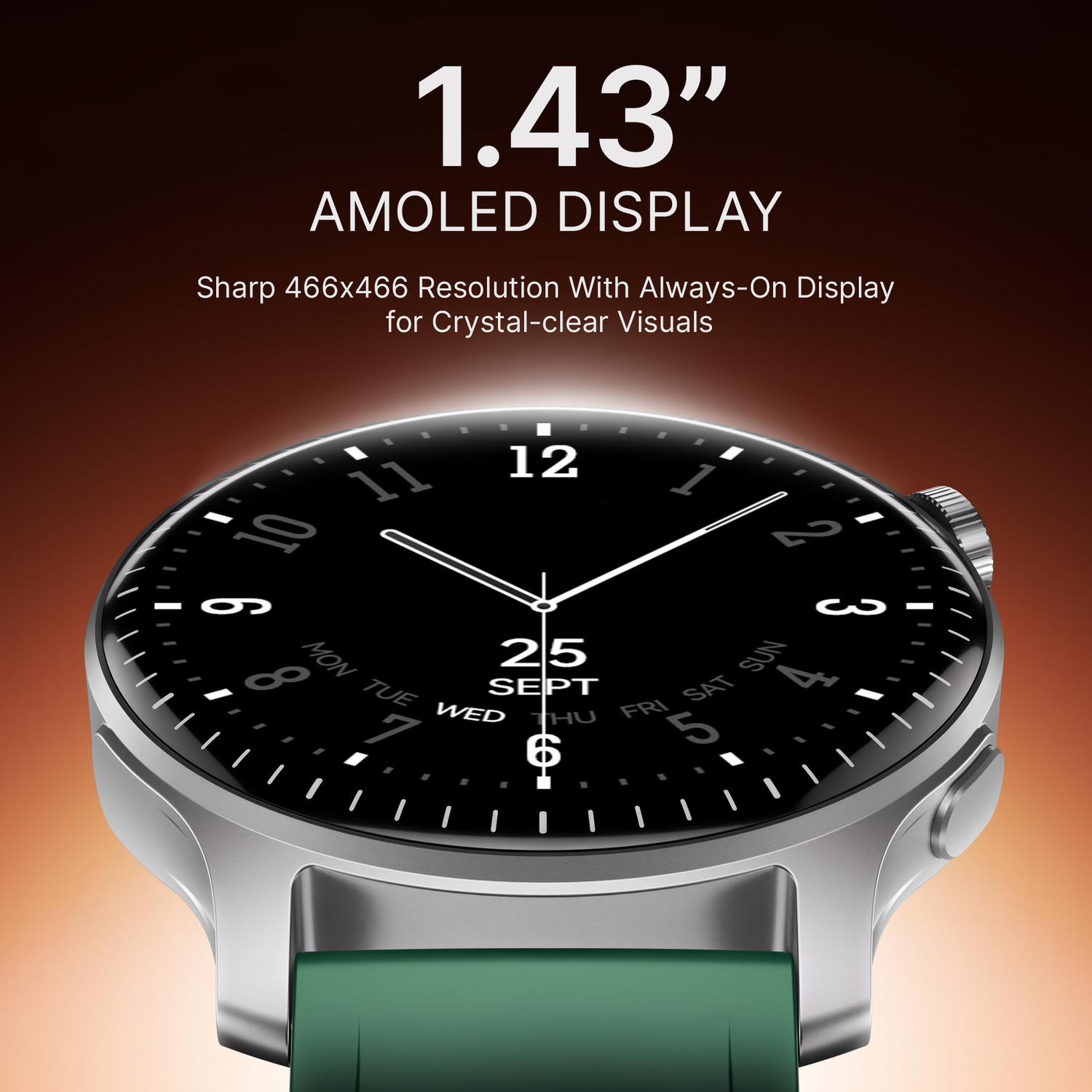 Image of boAt Ultima Prime w / 1.43 inchAMOLED Display, AOD, Personalized Nudges, Functional Crown Smartwatch