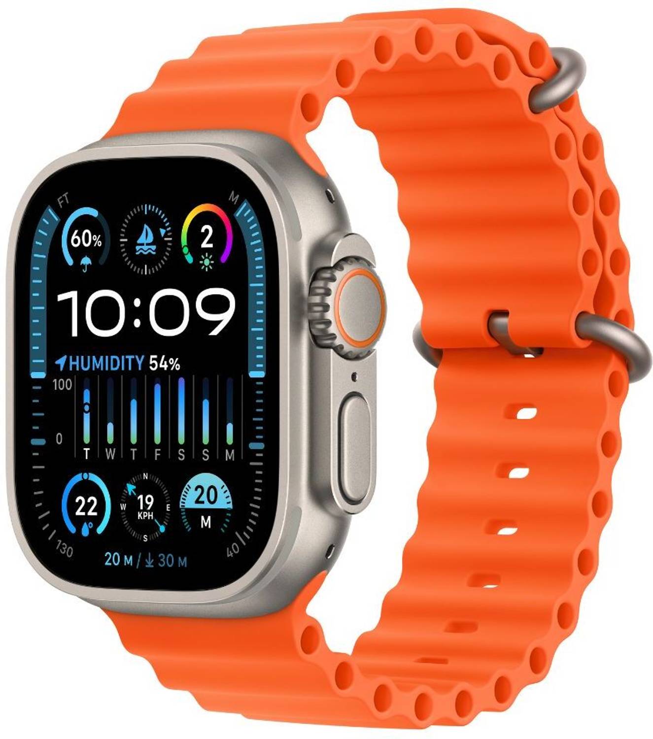 Apple Watch Ultra 2 GPS + Cellular 49mm Titanium Case with Orange