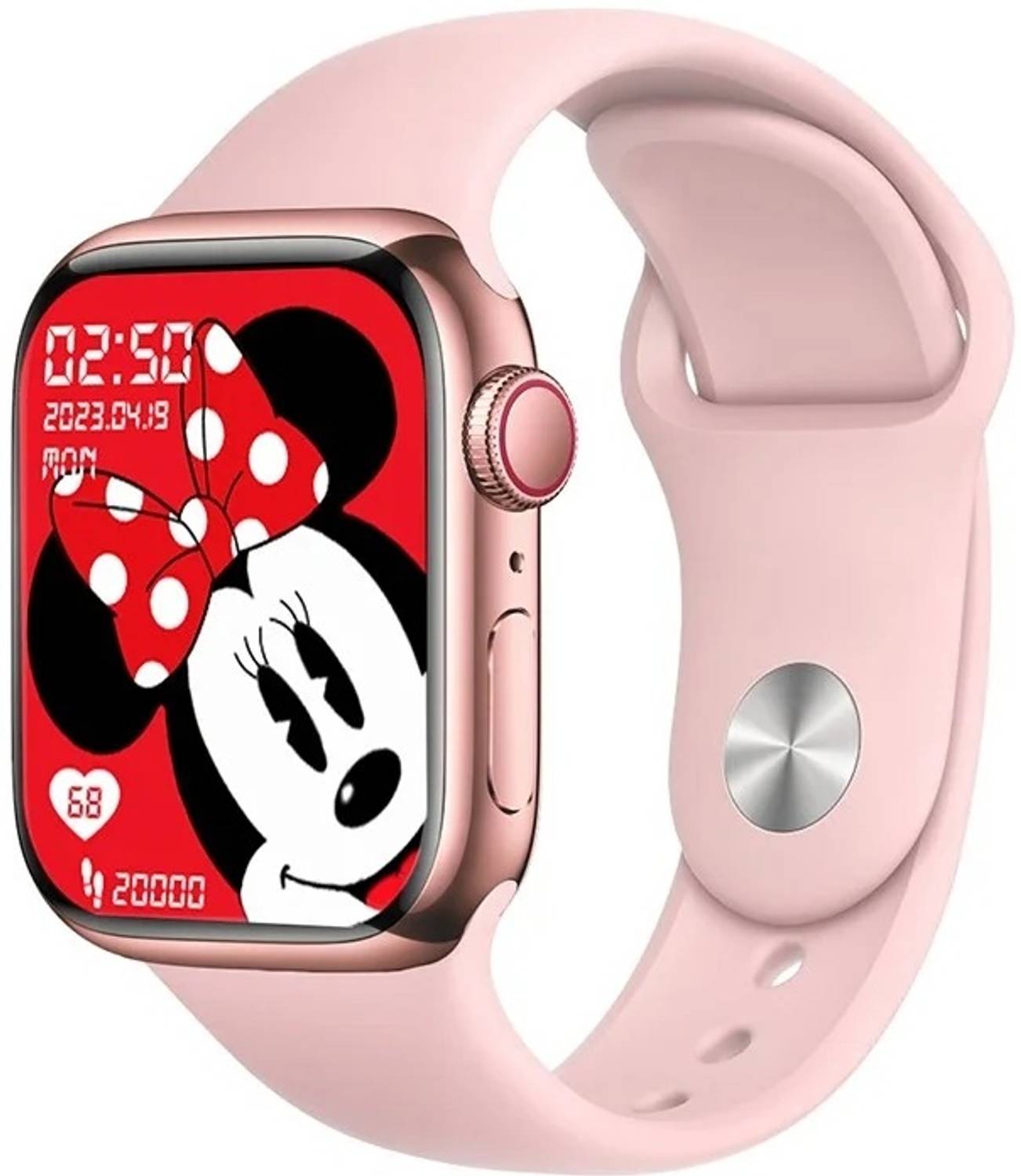 SLITY Smartwatch T55 Pink touch Display & Bluetooth Calling AI Voice Assistant Gaming Smartwatch