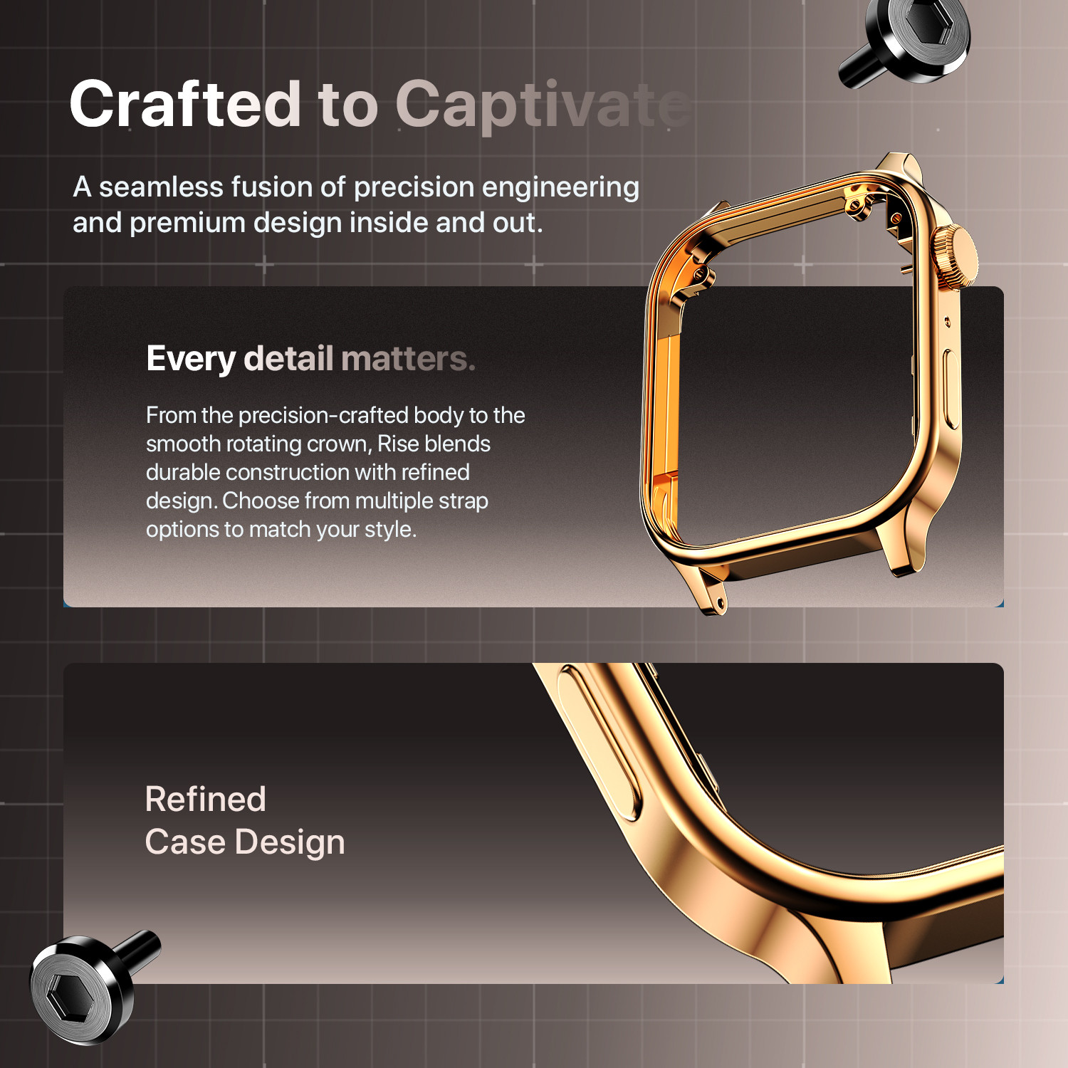 Image of Fire-Boltt Rise Bluetooth Calling 47mm (1.85) & Rotating Crown, 123 Sports Smartwatch