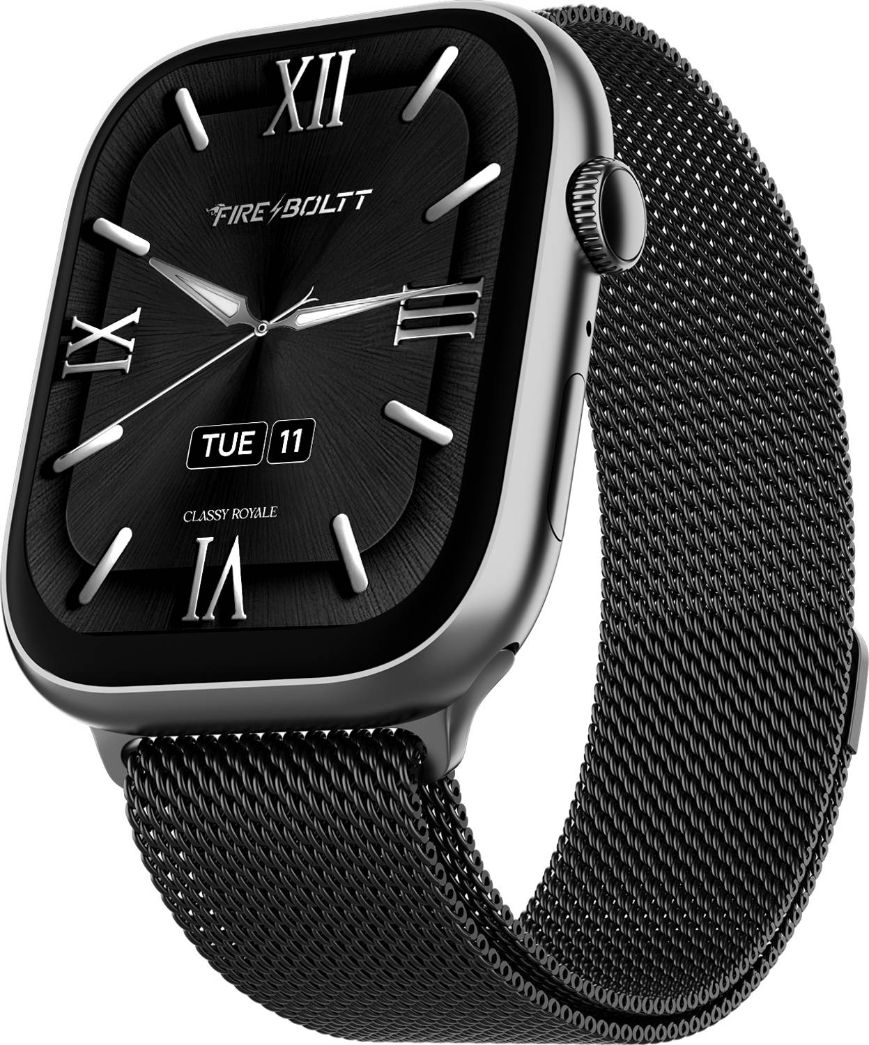 Fire-Boltt Ninja Ring 1.96" AMOLED Smartwatch (Black Net Strap, F