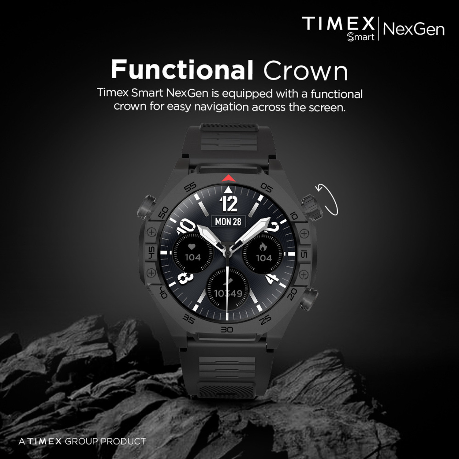 Image of TIMEX Smart NexGen 1.43 inch(3.6cm) AMOLED Display with BT Calling Unisex TWTXW702T Smartwatch