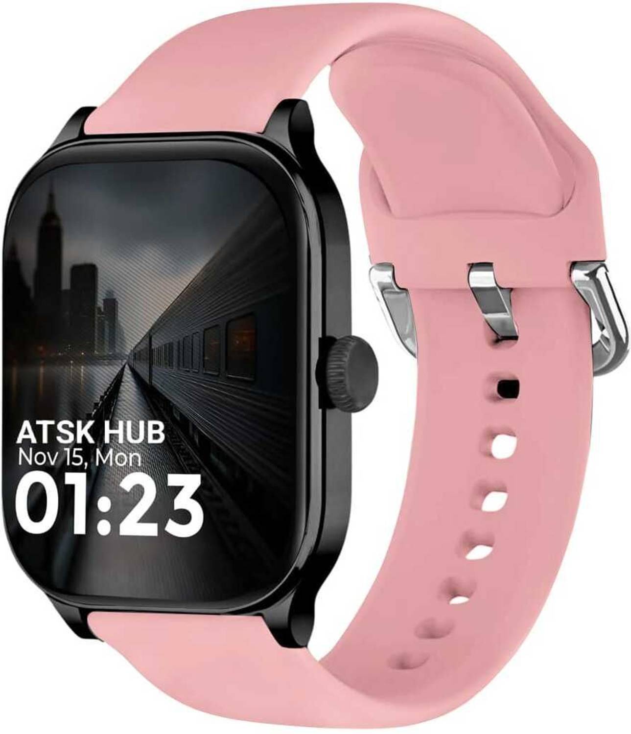 ATSK HUB Smartwtach , 1000 Nits & Bluetooth Calling Smartwatch