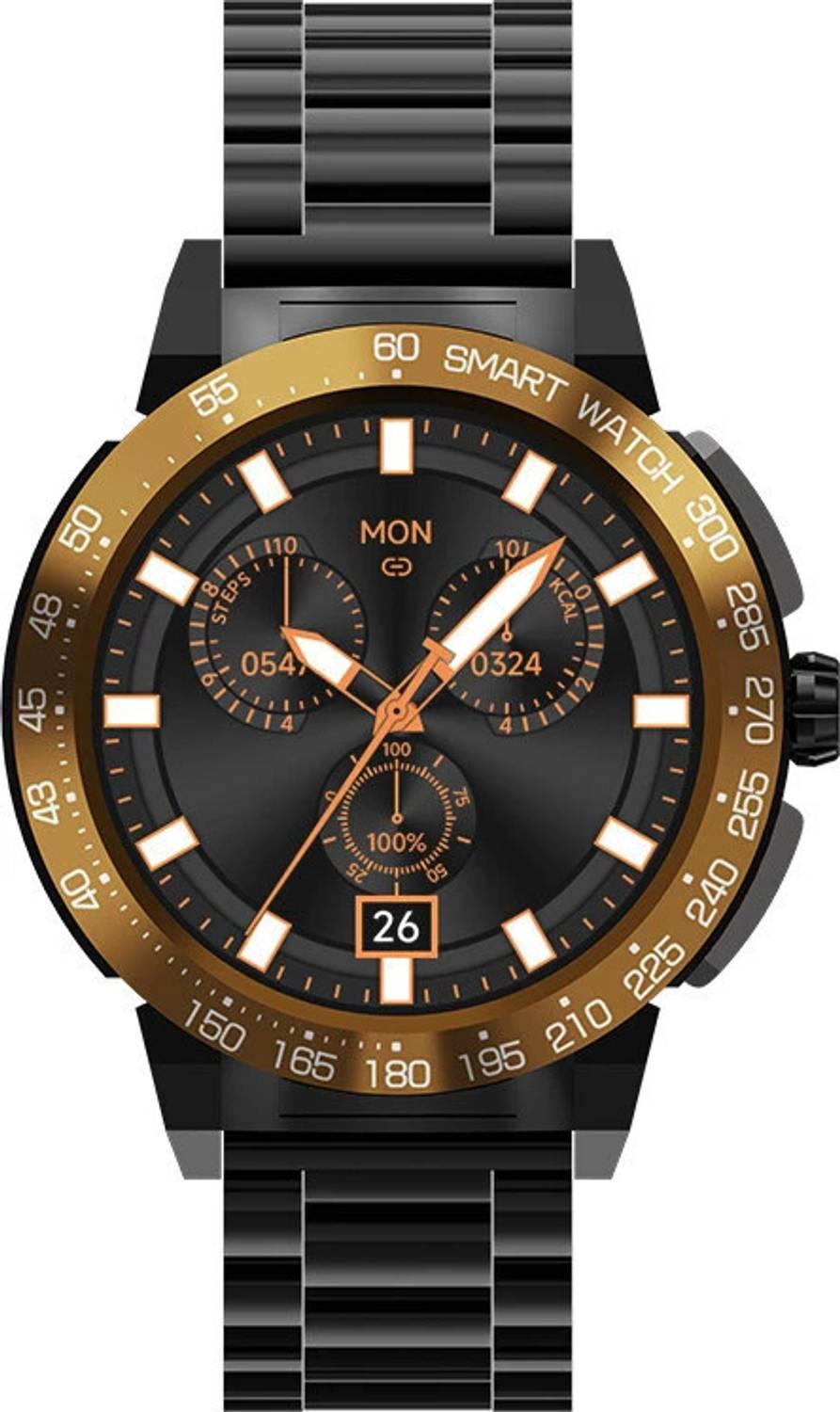 Miracle Digital Alpha pro Black smart watch Smartwatch (Black Str