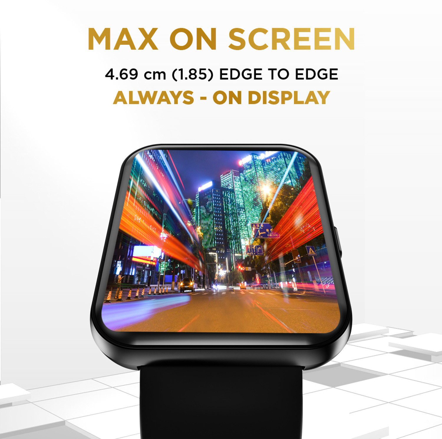 Image of Gizmore Blaze Max 1.85 inch BT Calling Edge to Edge Display, Voice Assistance, Bluetooth Smartwatch