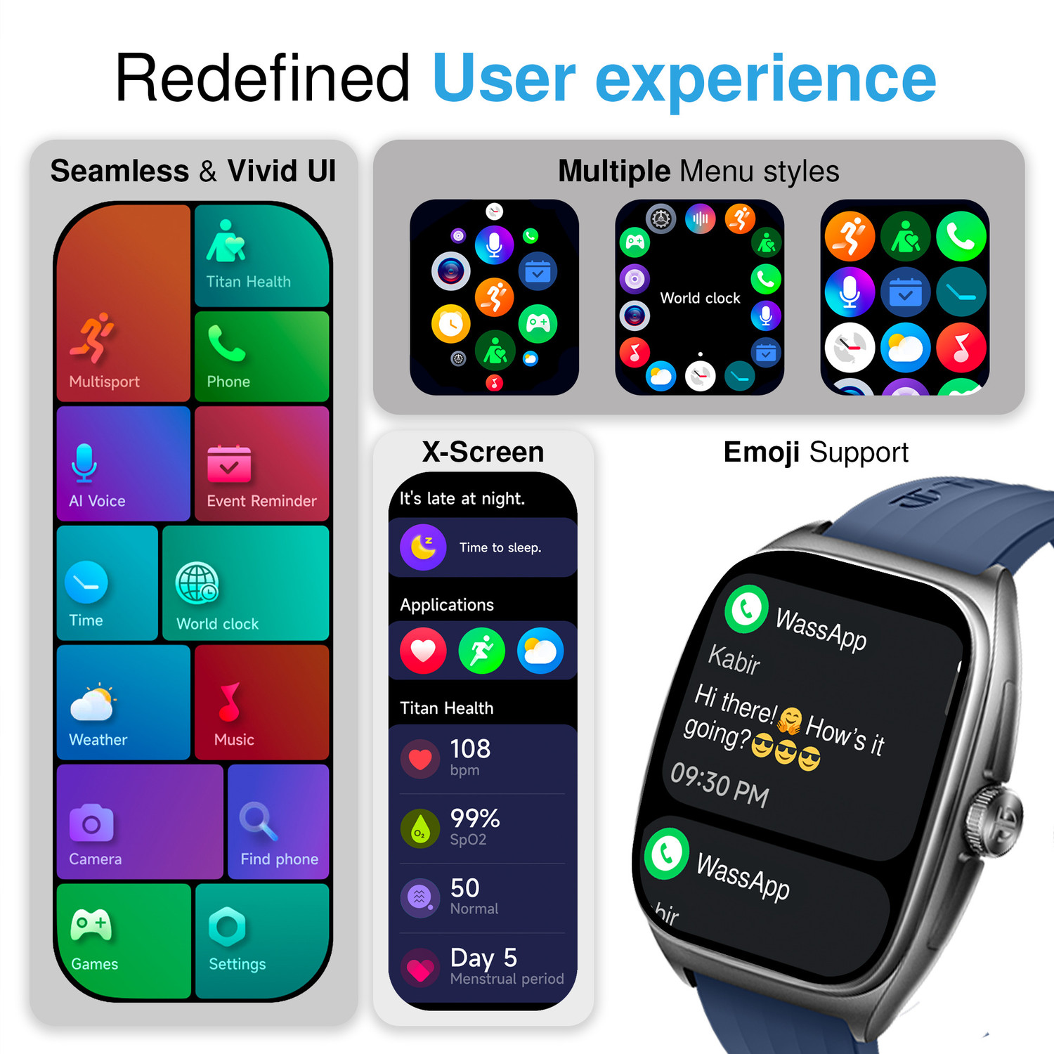 Image of TITAN Evolution |46.9mm Curved AMOLED Display|Aluminium Case|Working Crown|BT Calling Smartwatch