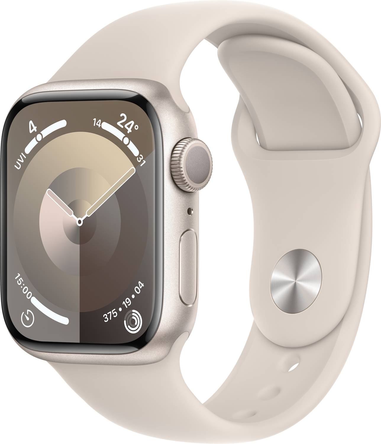 Apple Watch Series 9 GPS 41mm Starlight Aluminium Case with Apple Watch Series 9 GPS 41mm Starlight Aluminium Case with