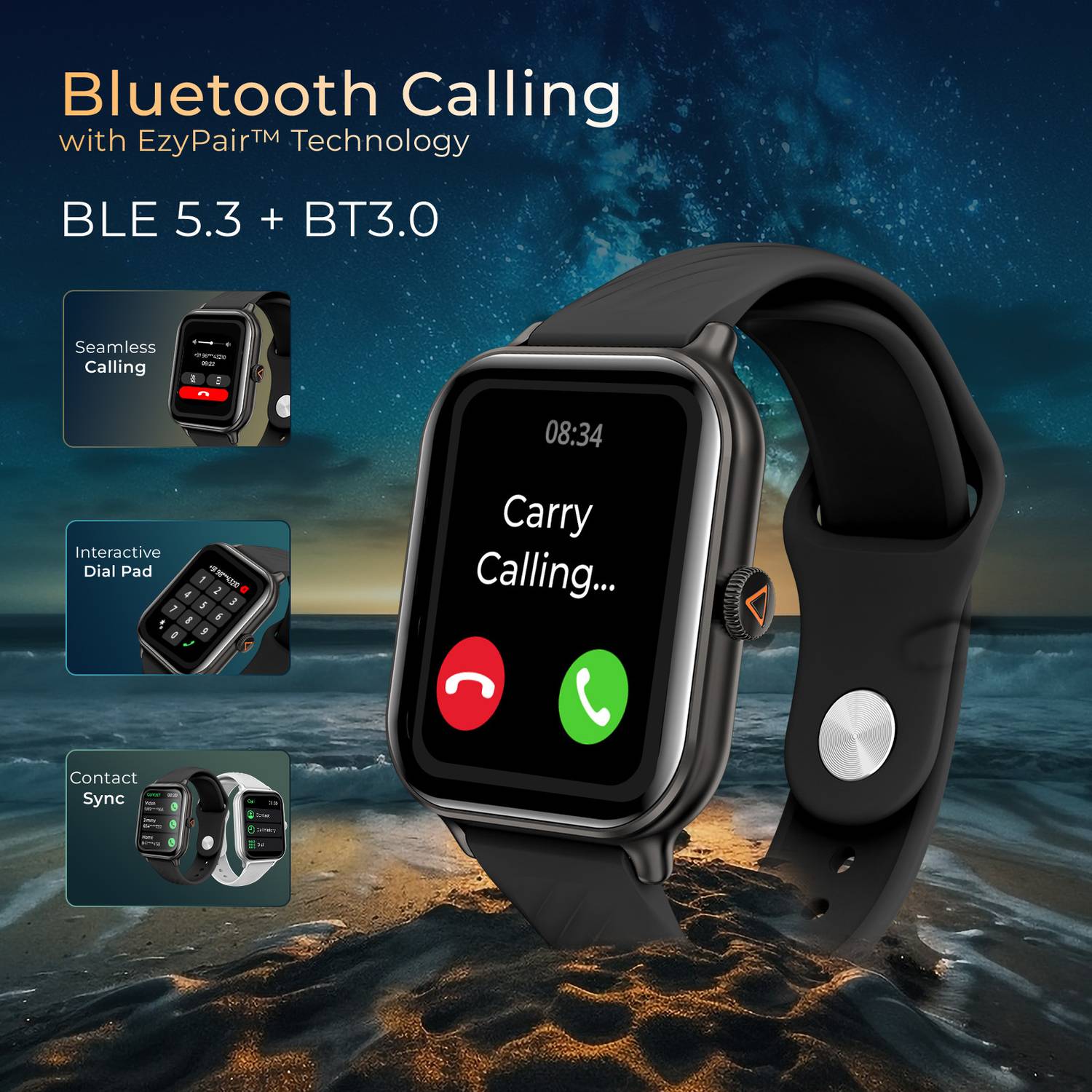 beatXP Unbound Nova 1.96" AMOLED Bluetooth Smartwatch - Image 3