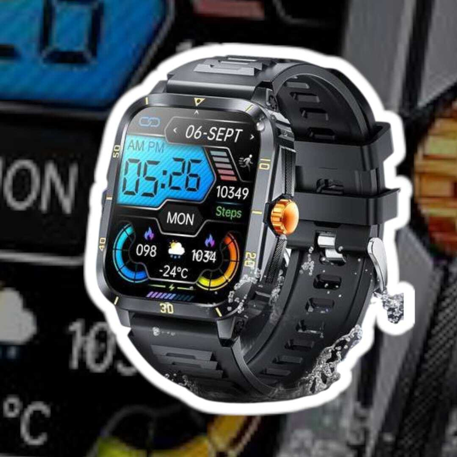 Image of Onikuma T800 BT watch 2in Big Screen Sunlight Proof Display Music Play Insta WA Notifier Smartwatch