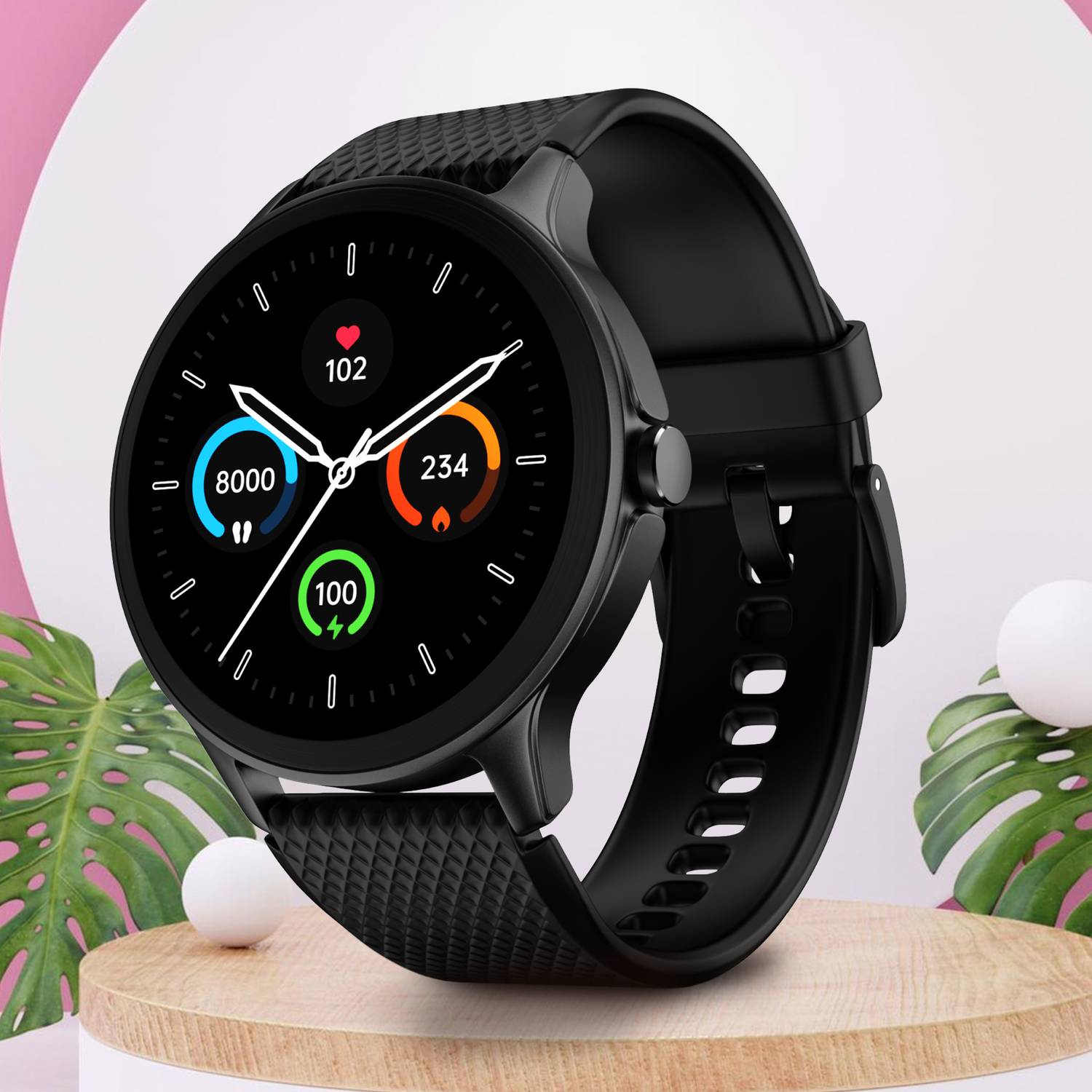 Noise Fuse 1.38'' Round Display with Bluetooth Calling, Metallic
