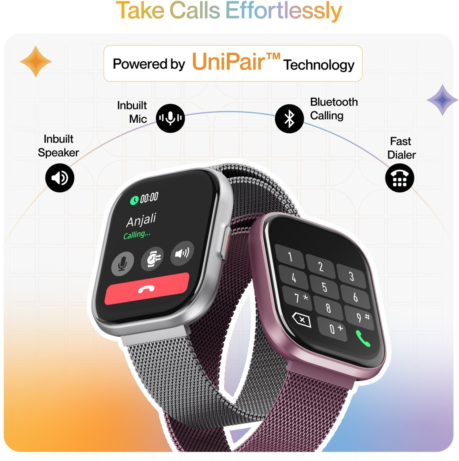 Image of Ambrane Fyre 2.04 AMOLED 368*448px High Resolution, BT Calling and 100+ Sports Modes Smartwatch