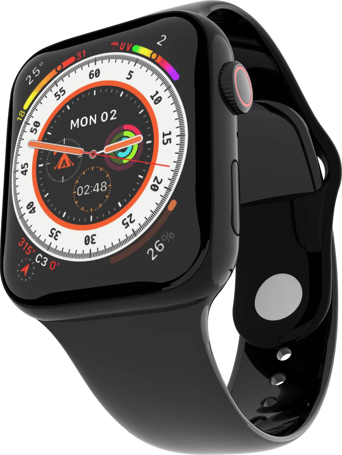 Boston Levin EON 1.83" Android4.4,Voice Control,TFT,BT5.3,Bluetooth Calling,Health Ecosystem Smartwatch