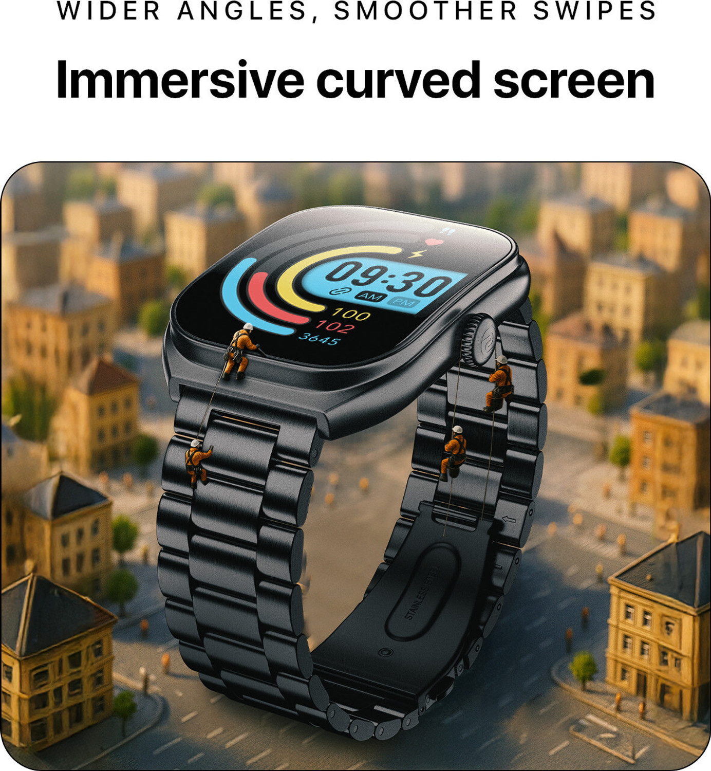 Image of Noise Icon Arc 2.01 inch Immersive Curved Display, 10 Days Battery, 1ATM Water Resistance Smartwatch
