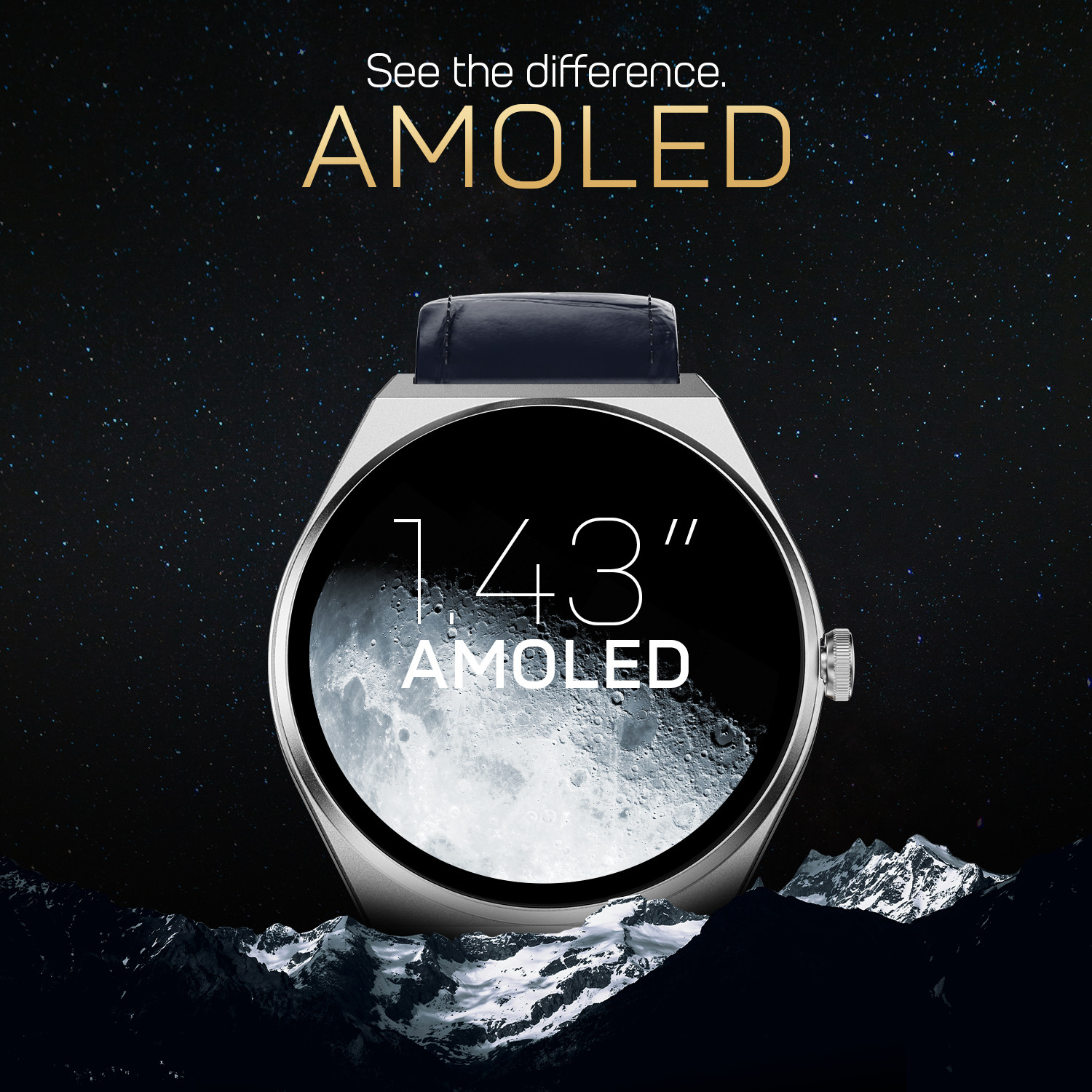 Image of Fire-Boltt Legacy Nova 1.43 inch Ultra Slim AMOLED Wireless Charging Rotating Crown BT Call Smartwatch
