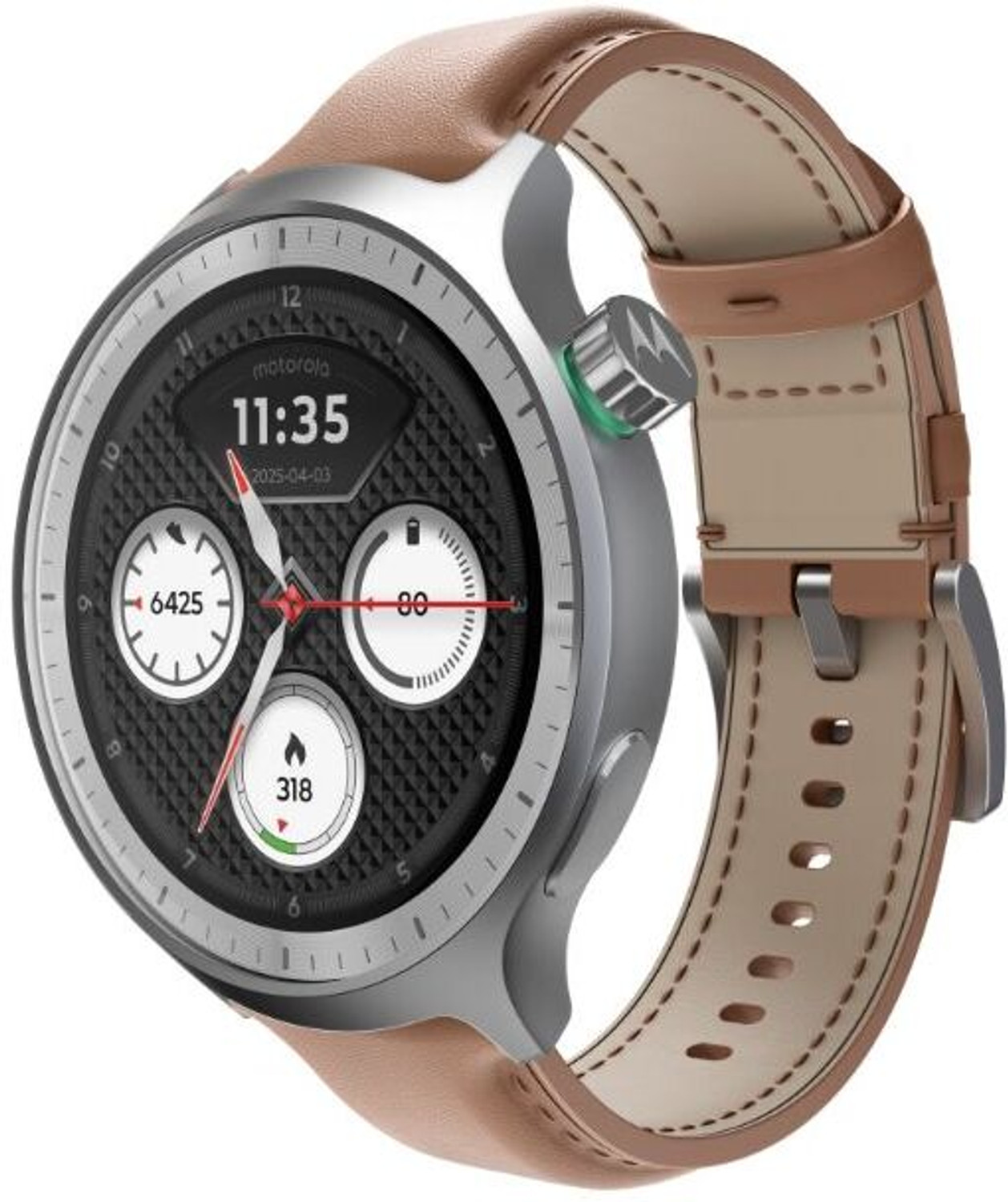 Image of MOTOROLA Moto Watch 1.4 inch OLED, AOD, Dual band GPS, Powered by Polar, Android only Smartwatch