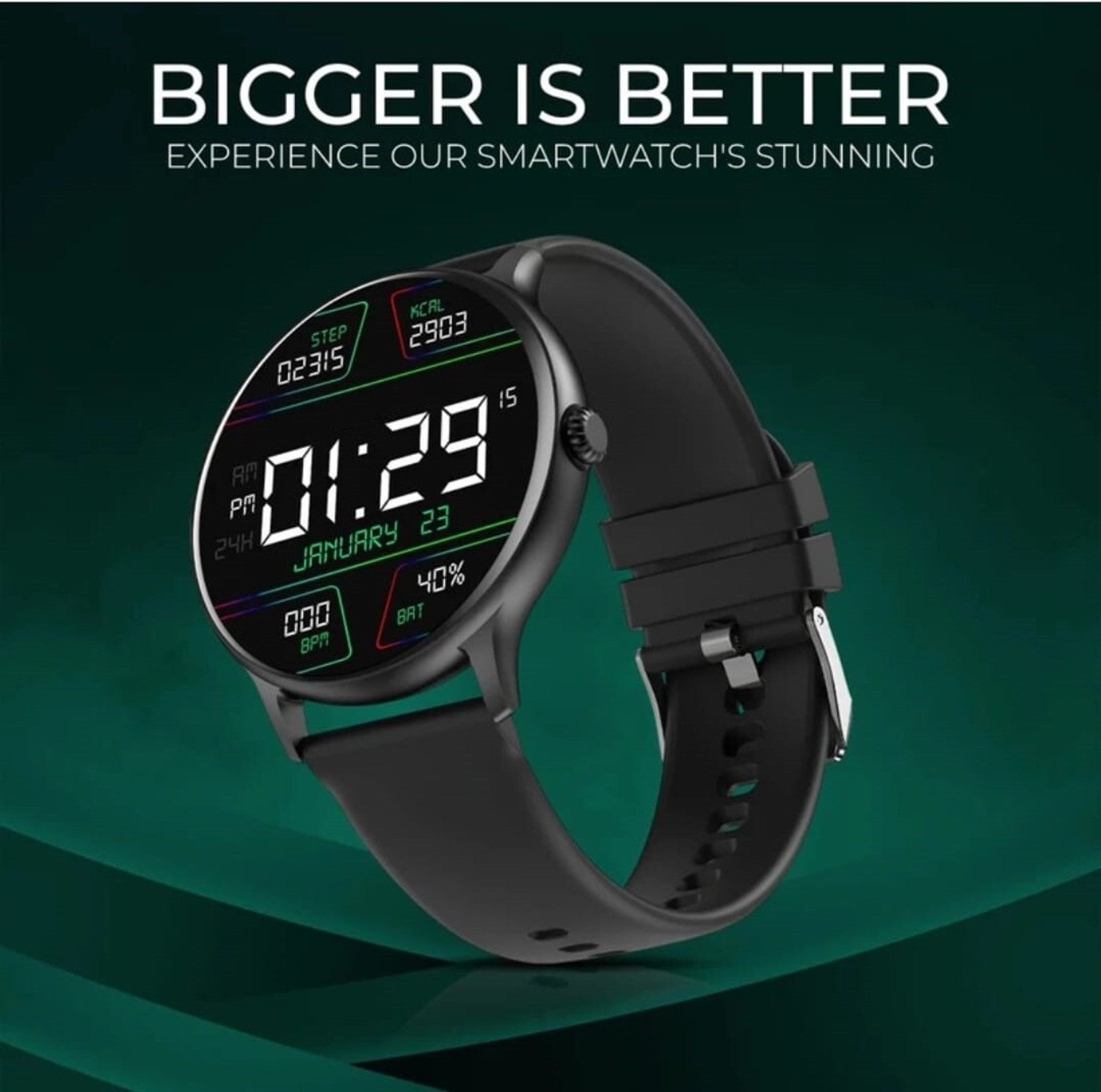 Image of SPARKPLUG Digital Active Round Smart multiple sports modes wrist watch pack of 01 Smartwatch