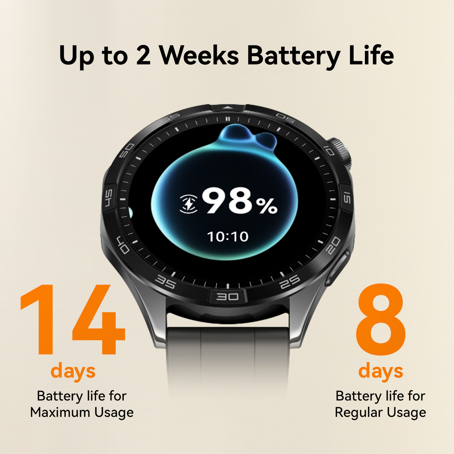 Image of Huawei Watch GT4 46mm 14 Days Battery Life, TruSeen Tech for 24 /7 Health Monitoring Smartwatch