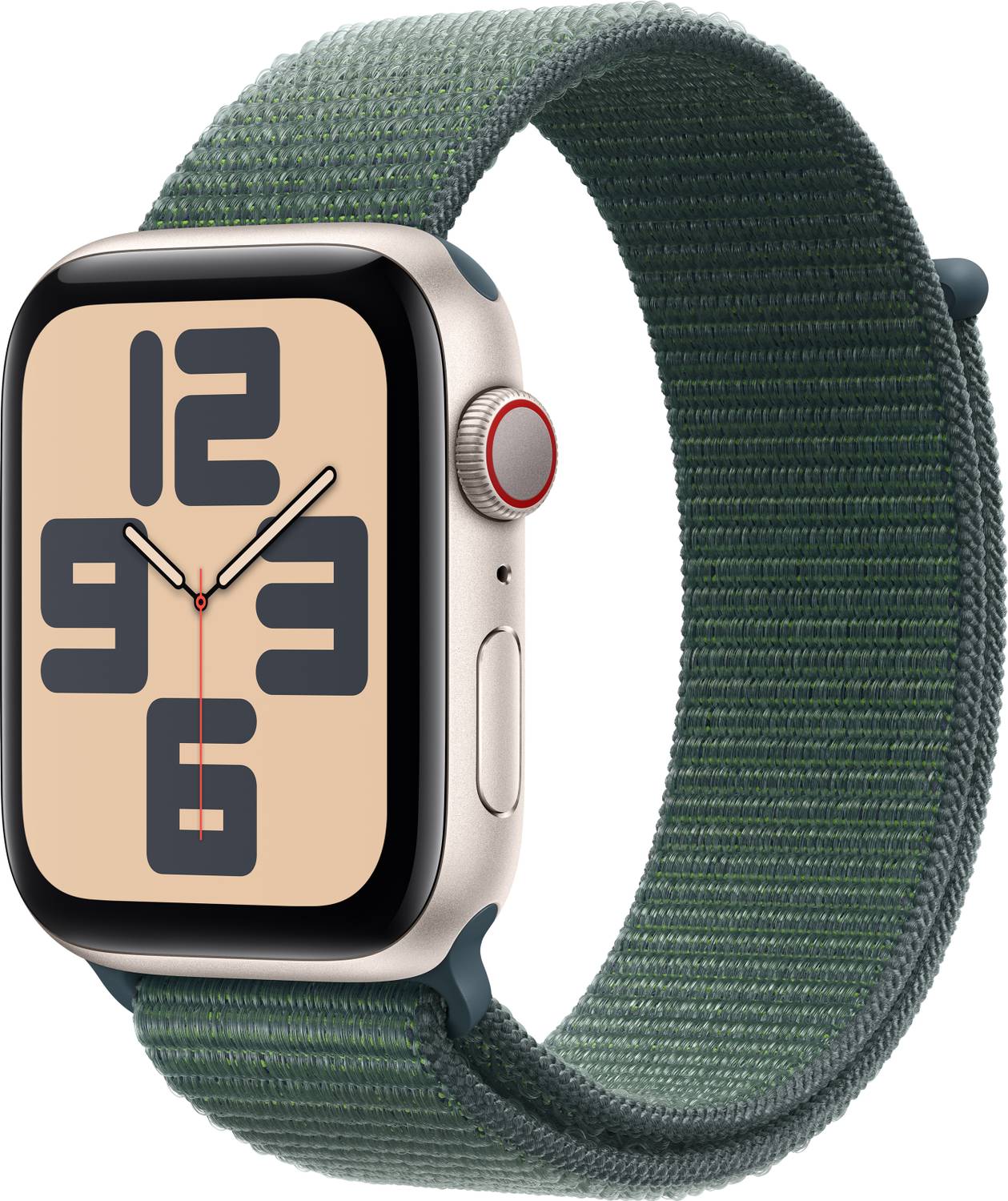 Apple Watch SE GPS + Cellular 44mm Starlight Aluminium with Lake
