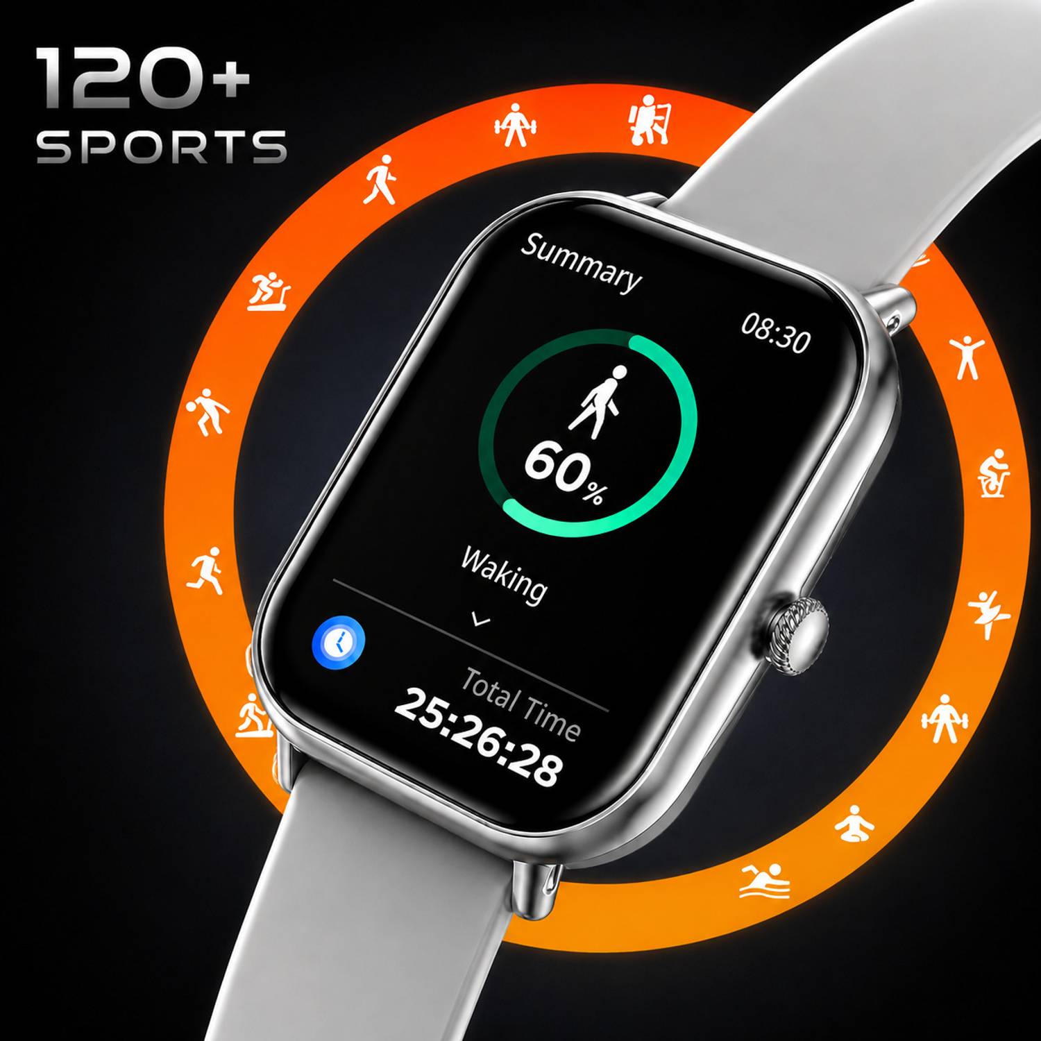 Techio H9 Pro Max Smart Watch White - Image 3