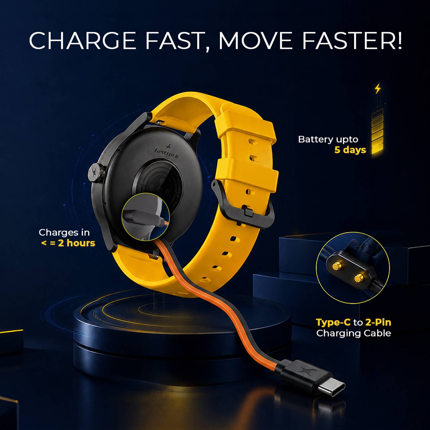 Fastrack Smart Jupiter R3 Pro Smartwatch Gray - Image 4